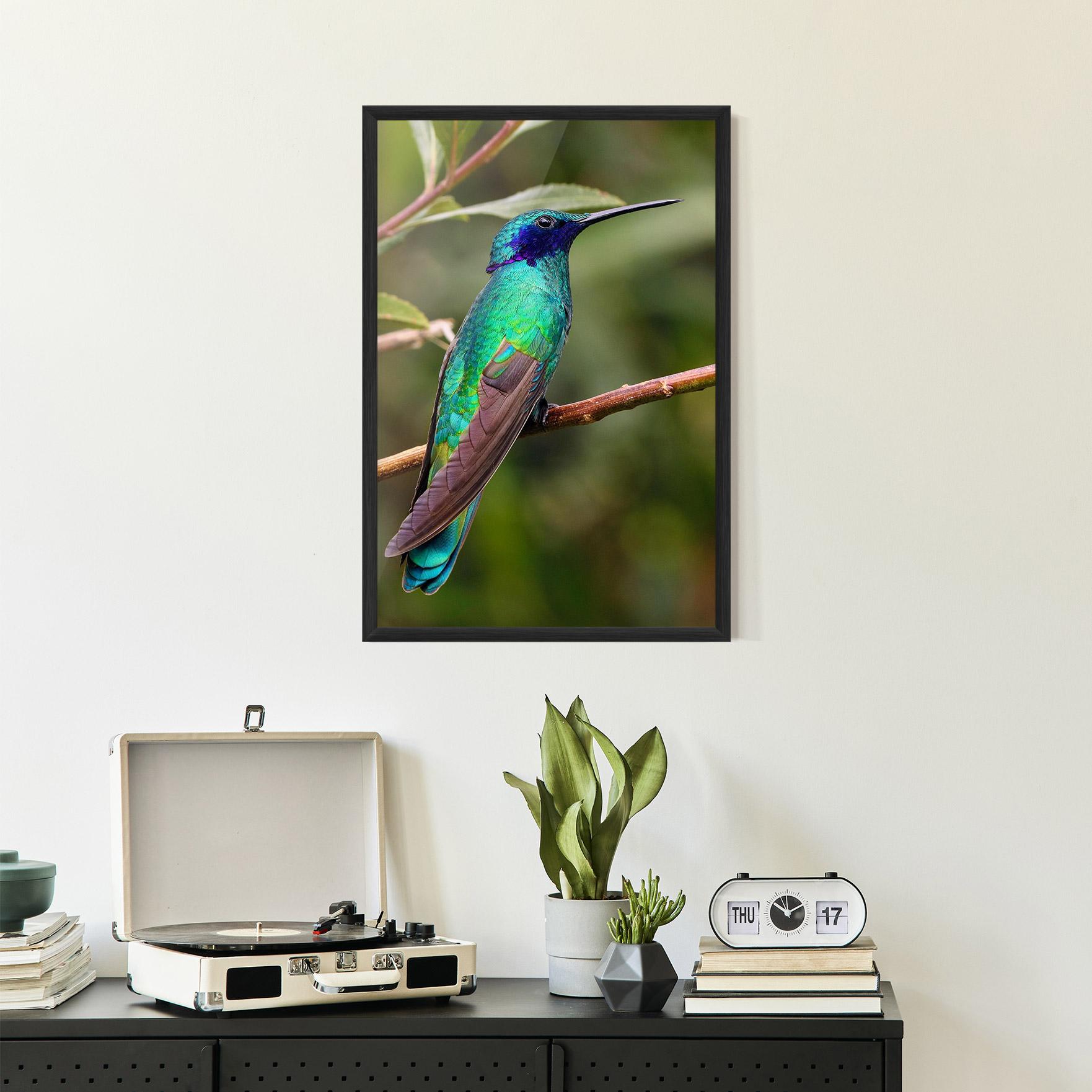 Plakat w Ramie Green Bird mockup 2