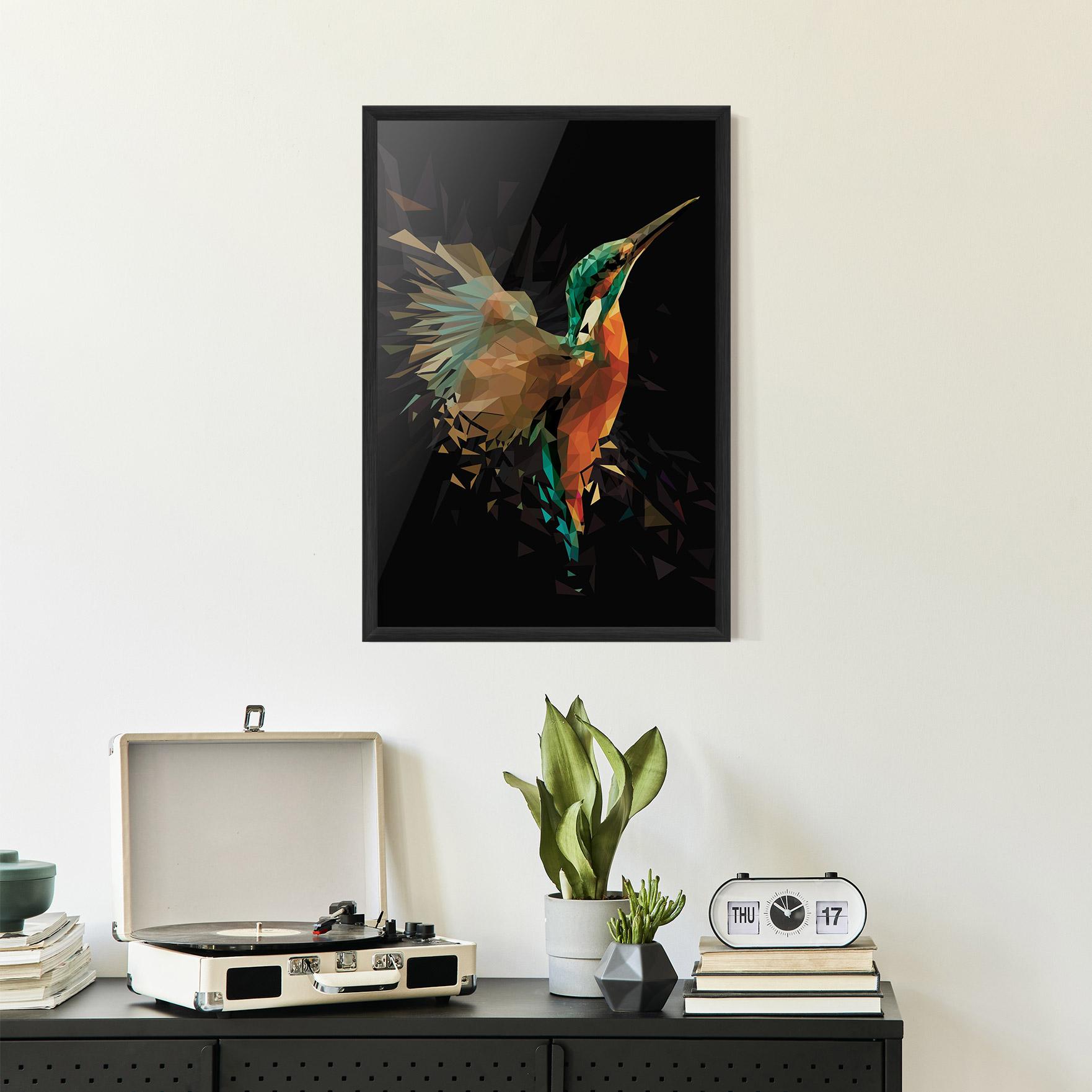 Plakat w Ramie Hummingbird Splash mockup 2