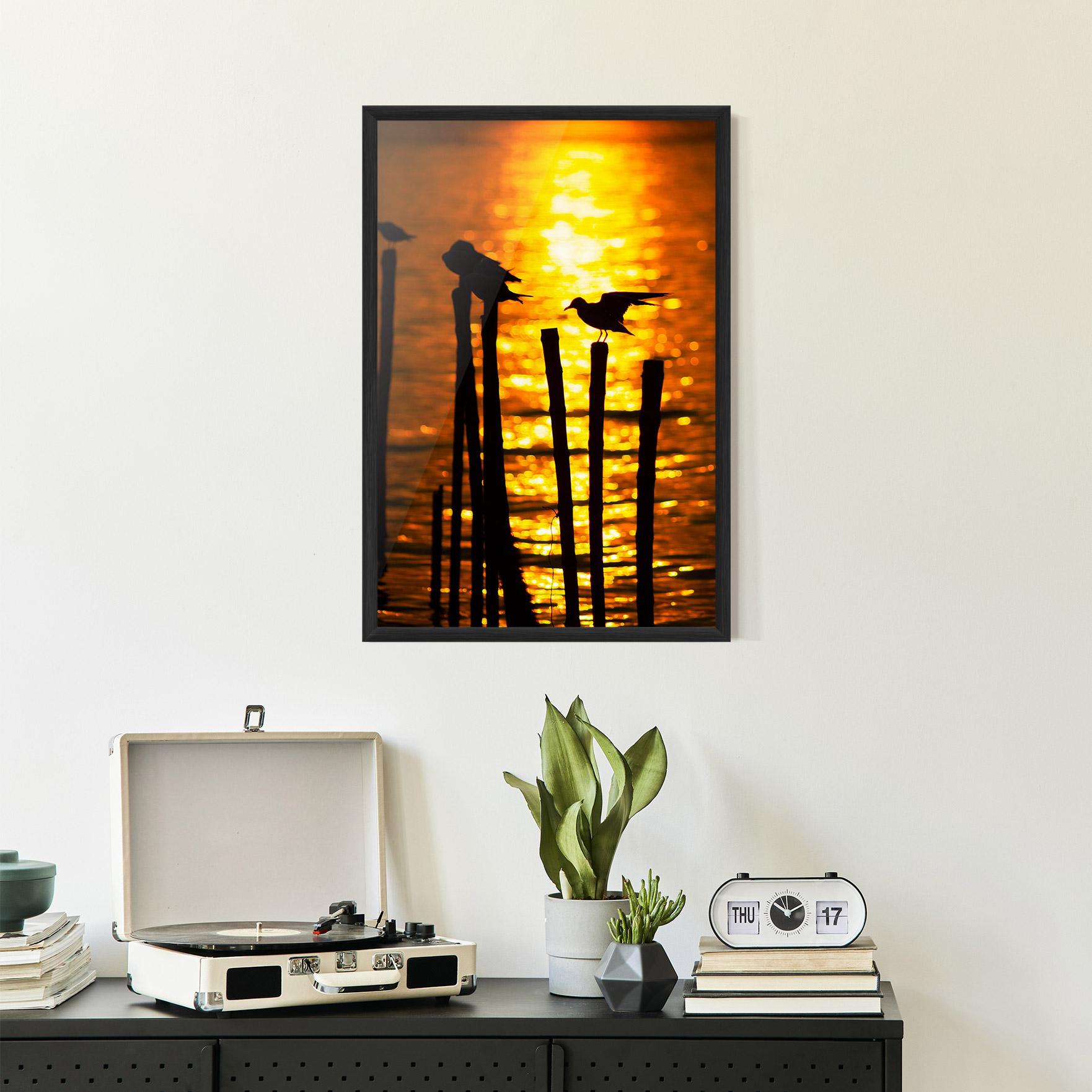 Plakat w Ramie Silhouettes Birds mockup 2