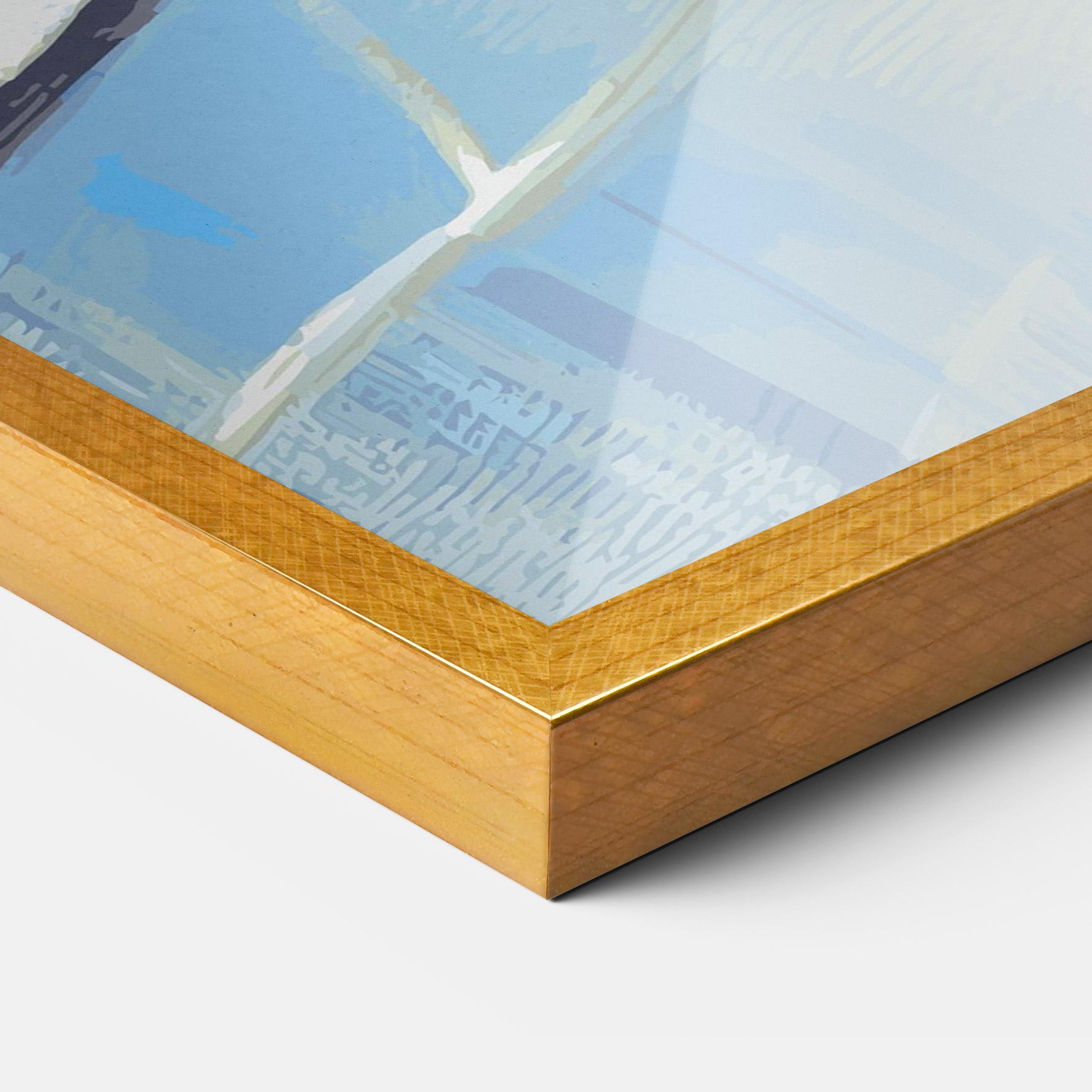 Plakat w Ramie Bird Winter Painting mockup 3