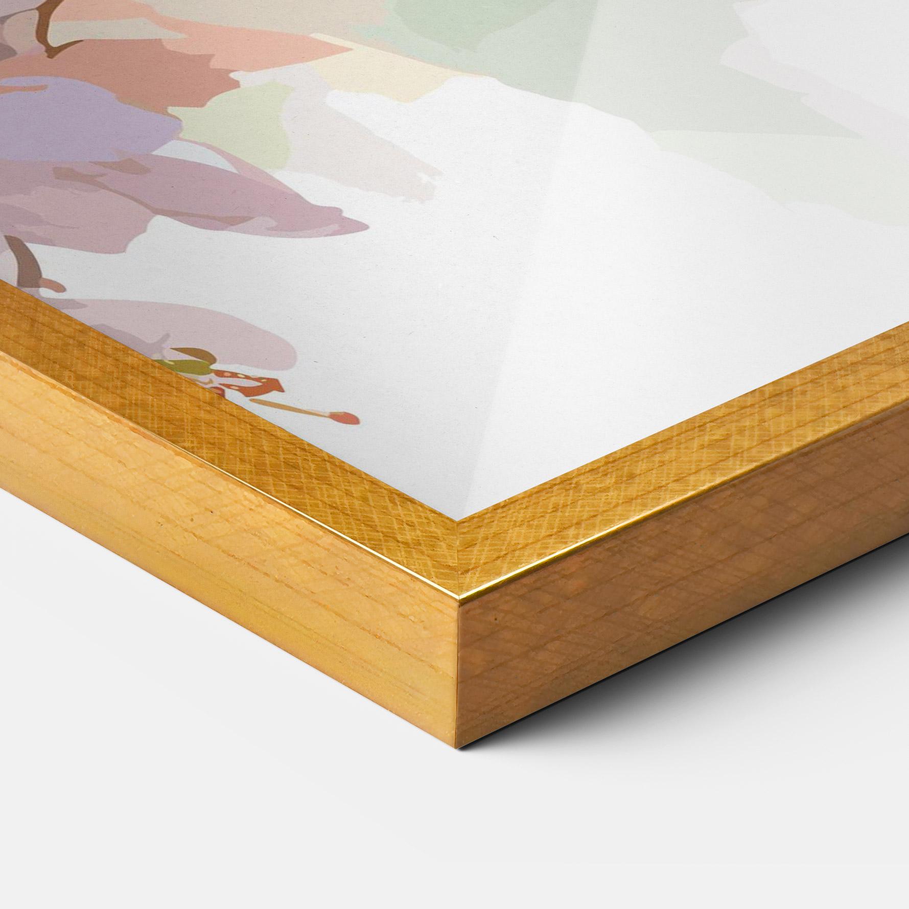 Plakat w Ramie Cute Green Parrot mockup 3