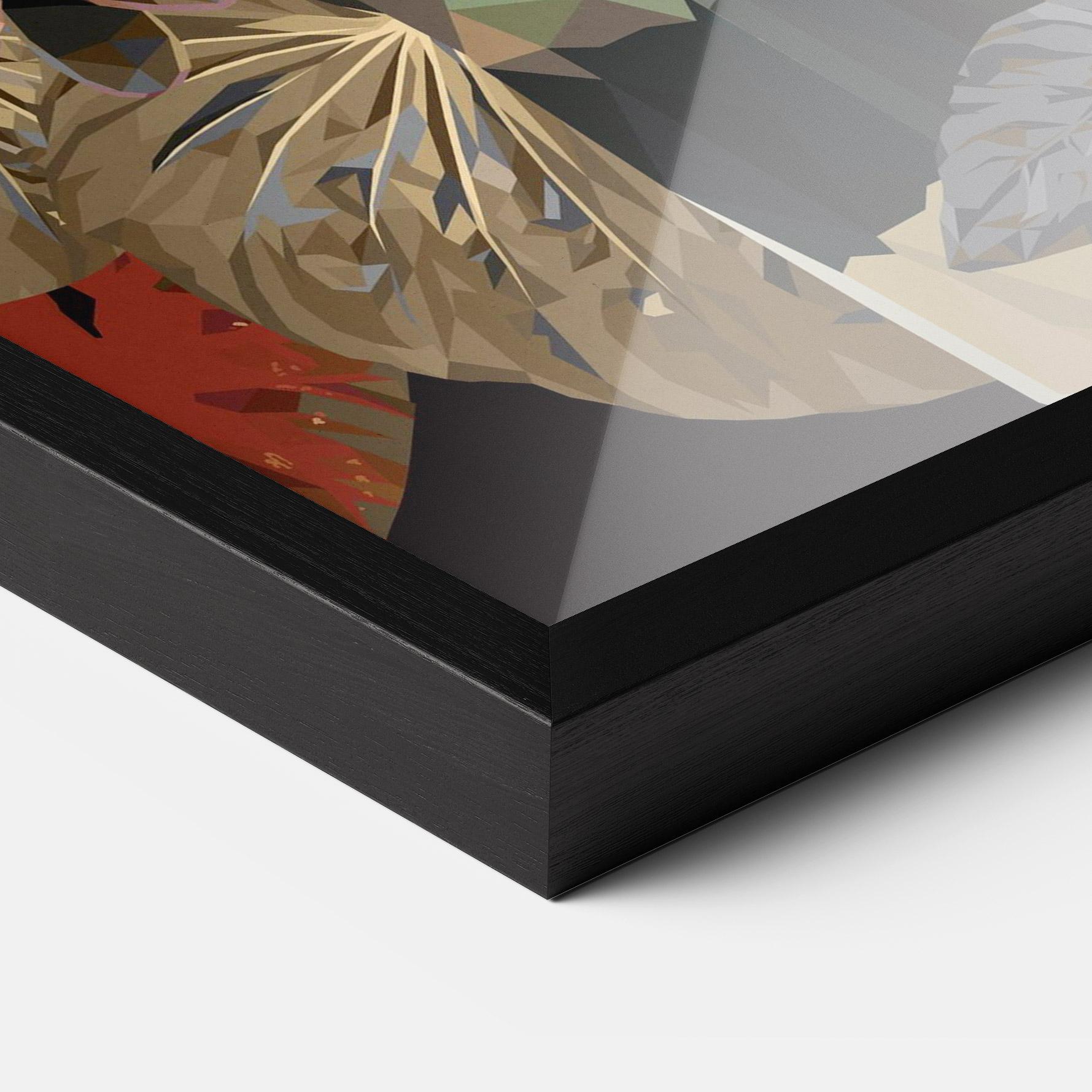 Plakat w Ramie Black Interesting Bird mockup 3