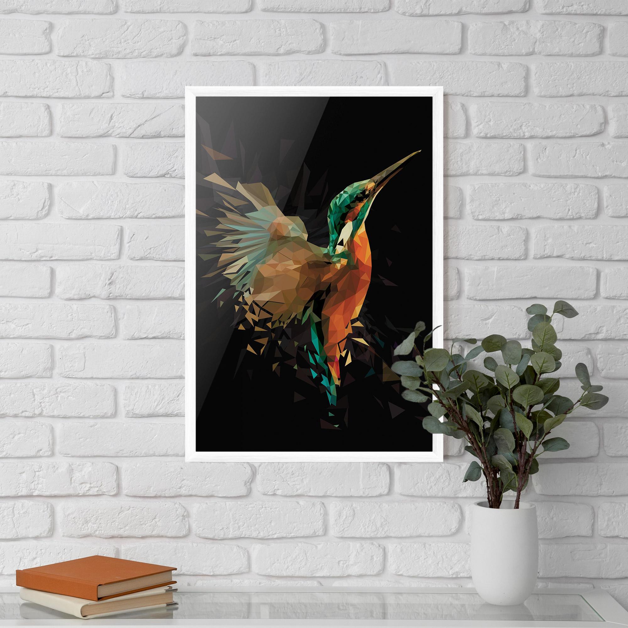 Plakat w Ramie Hummingbird Splash mockup 5