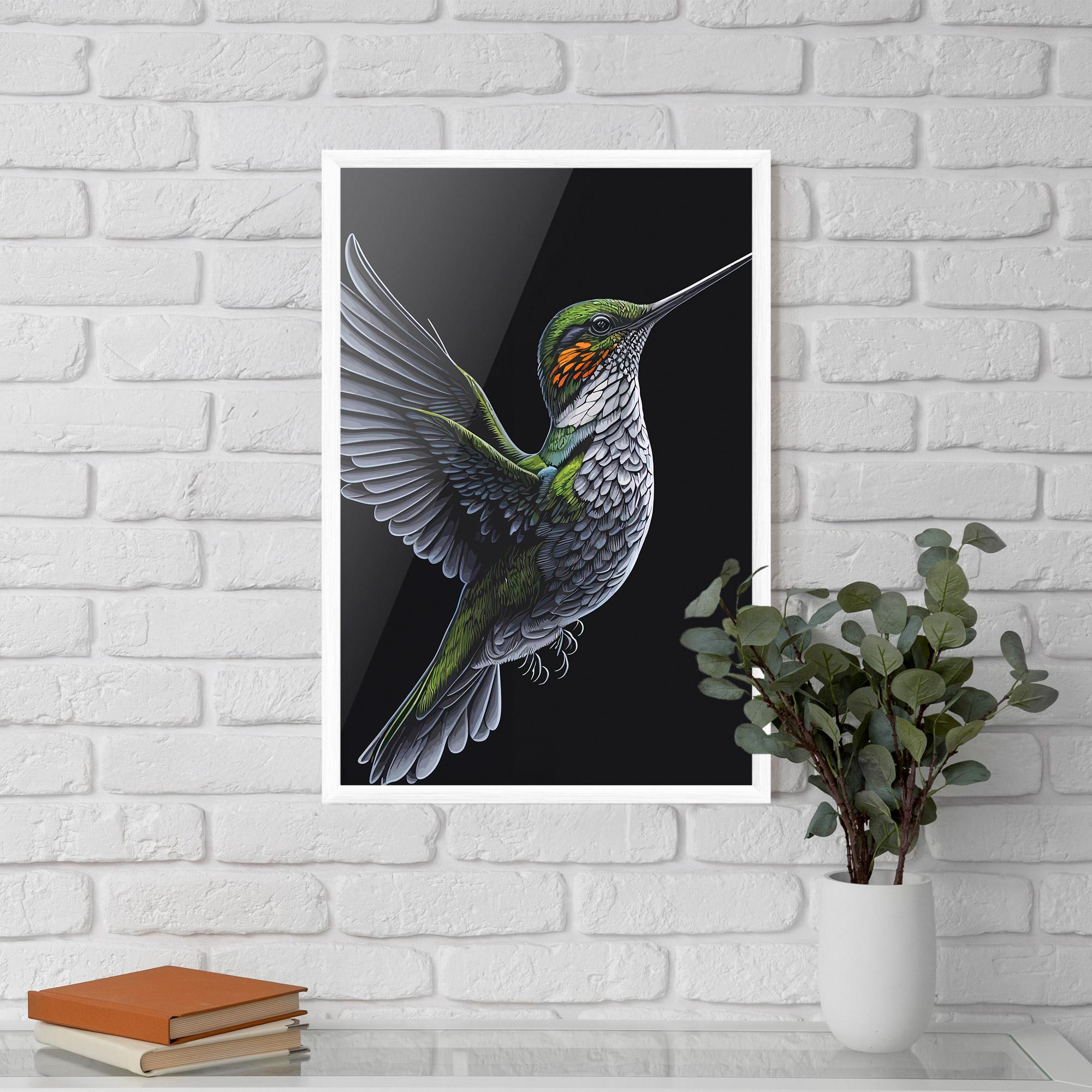 Plakat w Ramie Hummingbird mockup 5