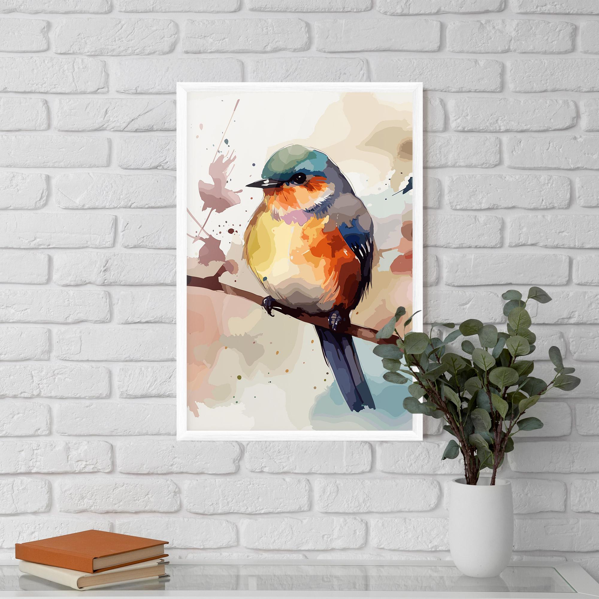 Plakat w Ramie Orange Purple Bird mockup 5