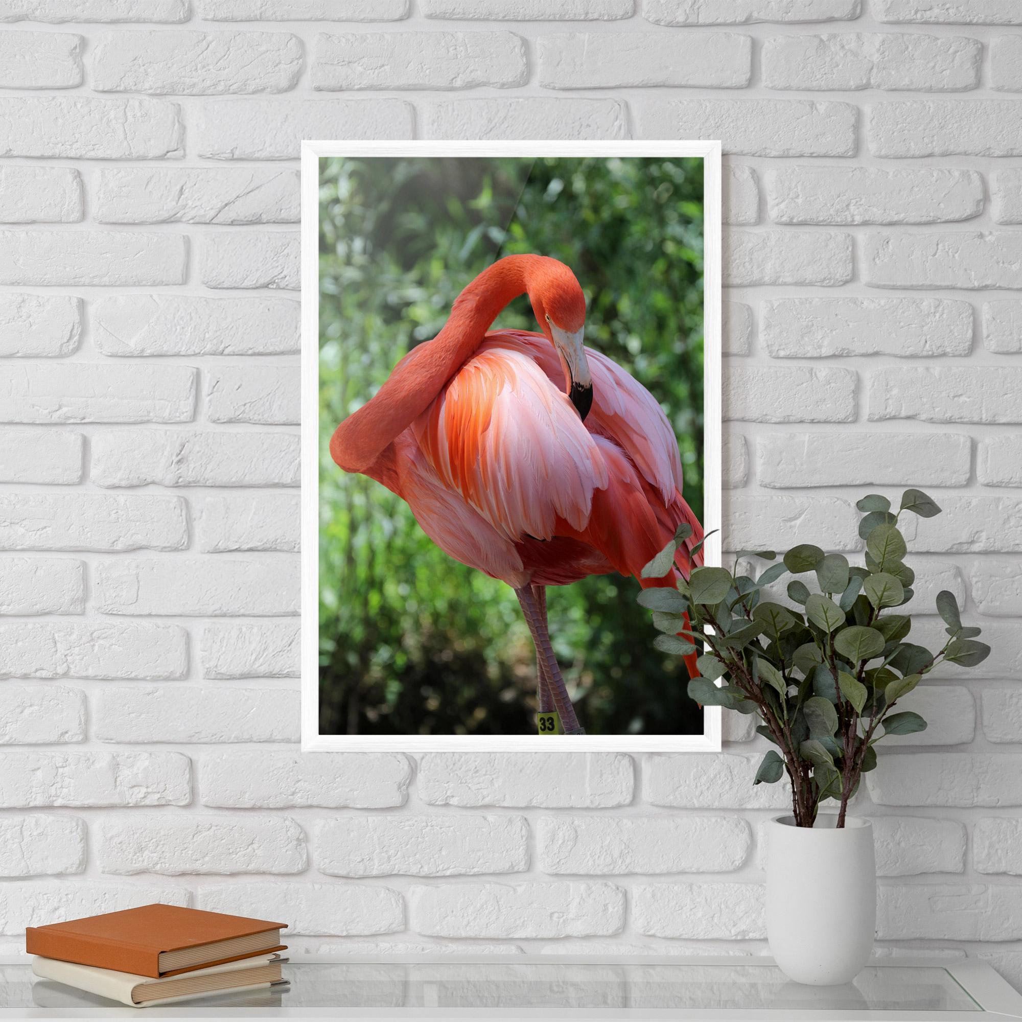 Plakat w Ramie Red Flamingo mockup 5