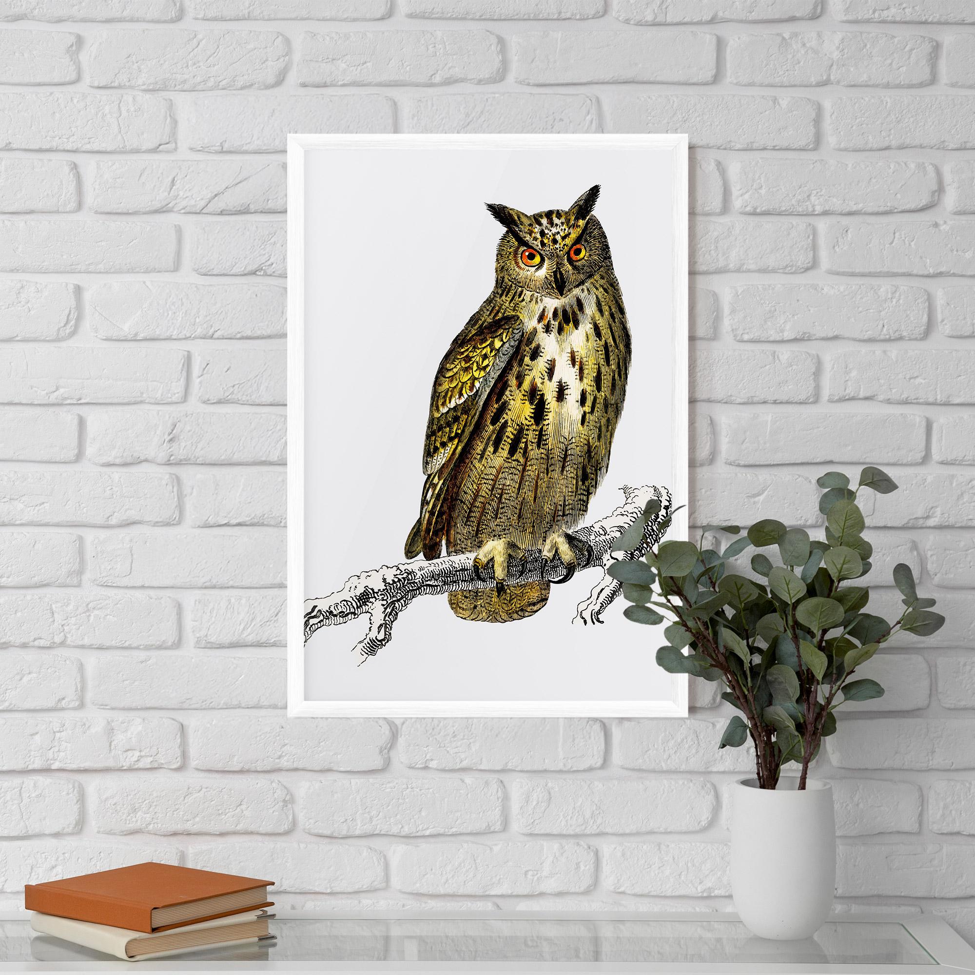 Plakat w Ramie Yellow Owl mockup 5