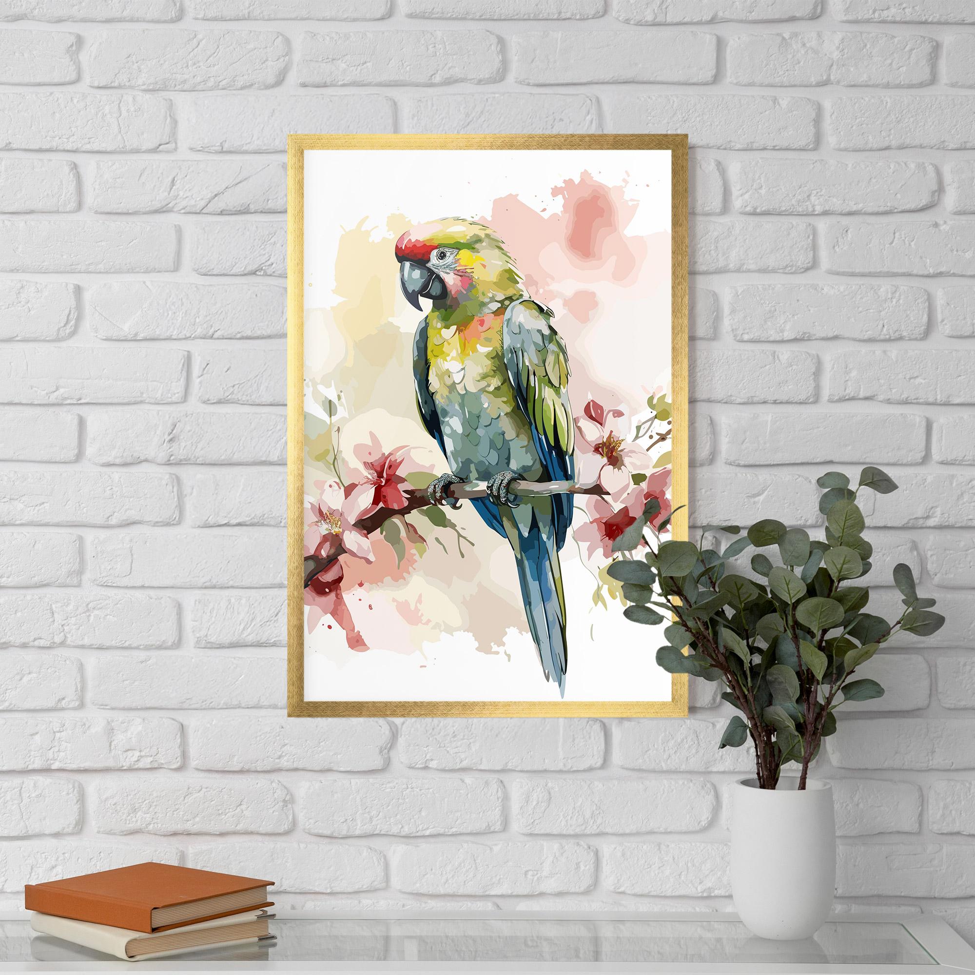Plakat w Ramie Beautiful Parrot mockup 5