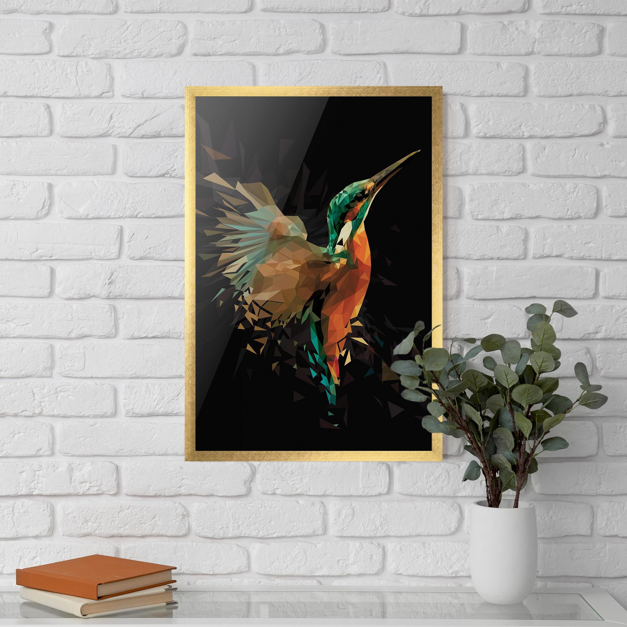 Plakat w Ramie Hummingbird Splash mockup 5