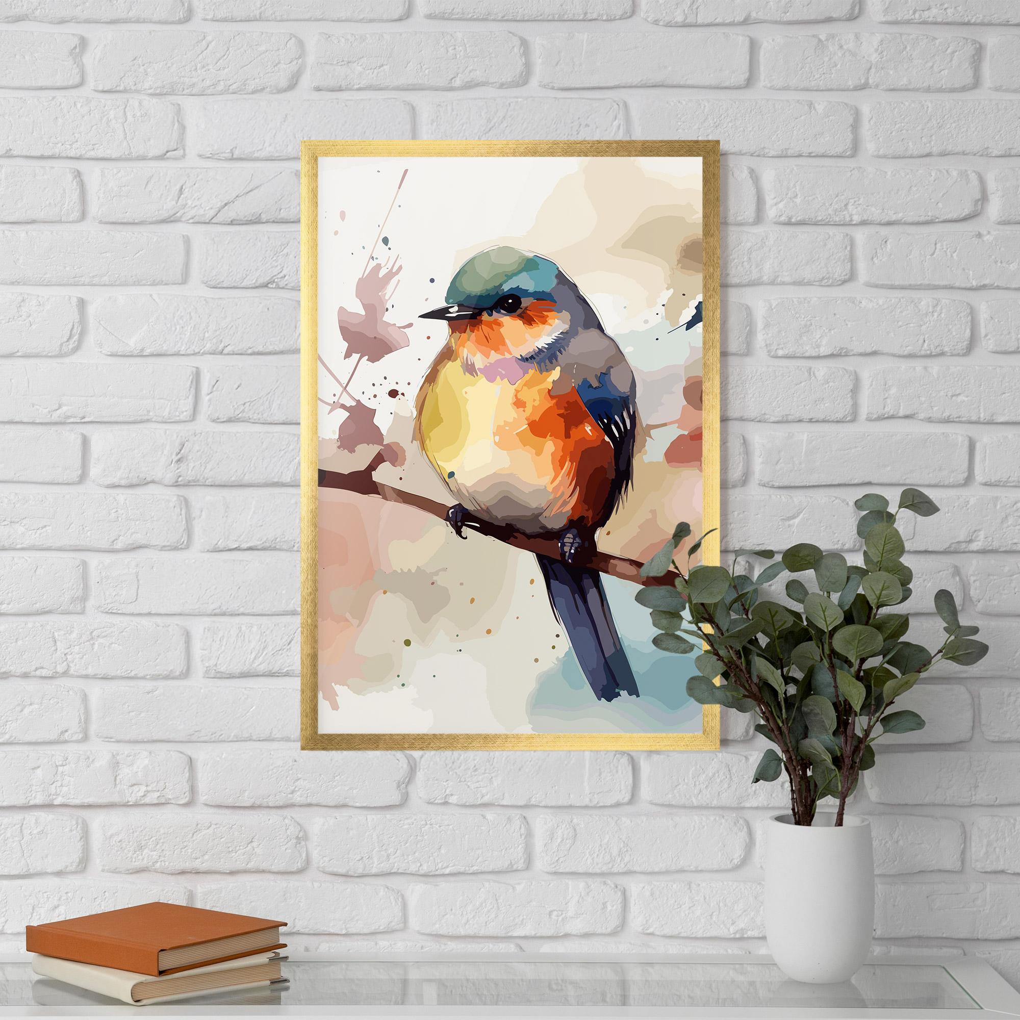 Plakat w Ramie Orange Purple Bird mockup 5