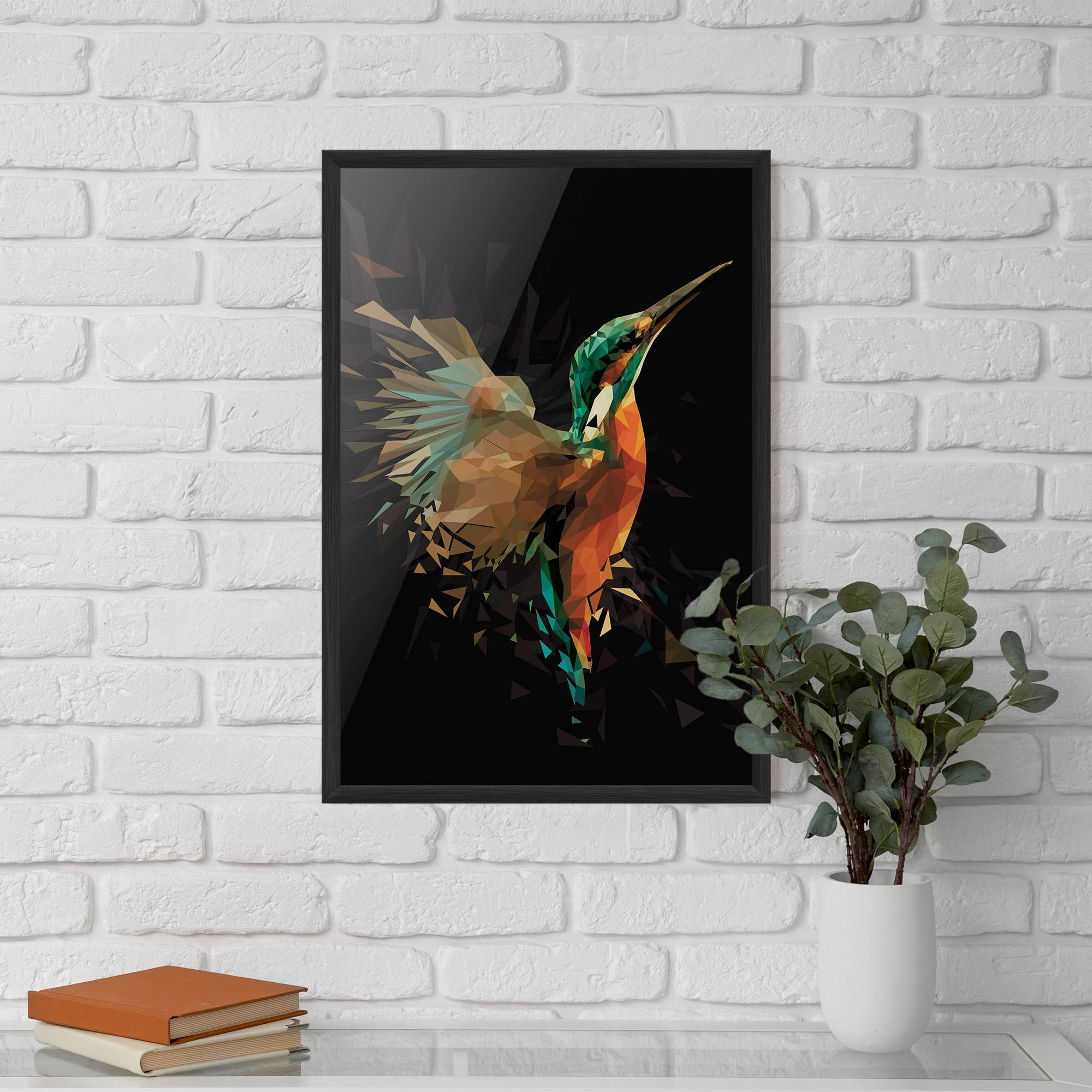Plakat w Ramie Hummingbird Splash mockup 5