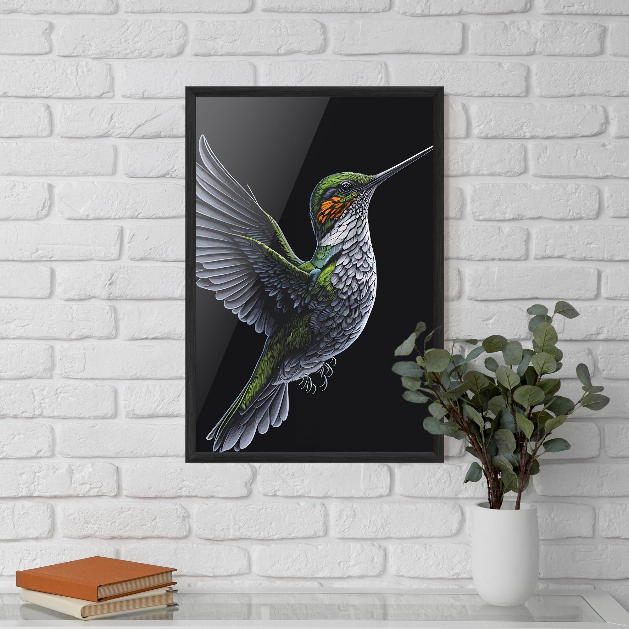 Plakat w Ramie Hummingbird mockup 5
