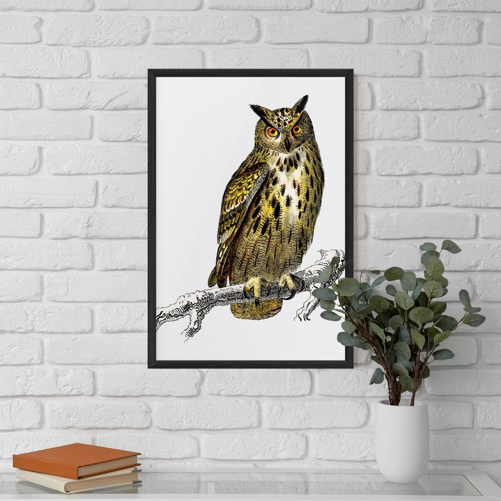 Plakat w Ramie Yellow Owl mockup 5