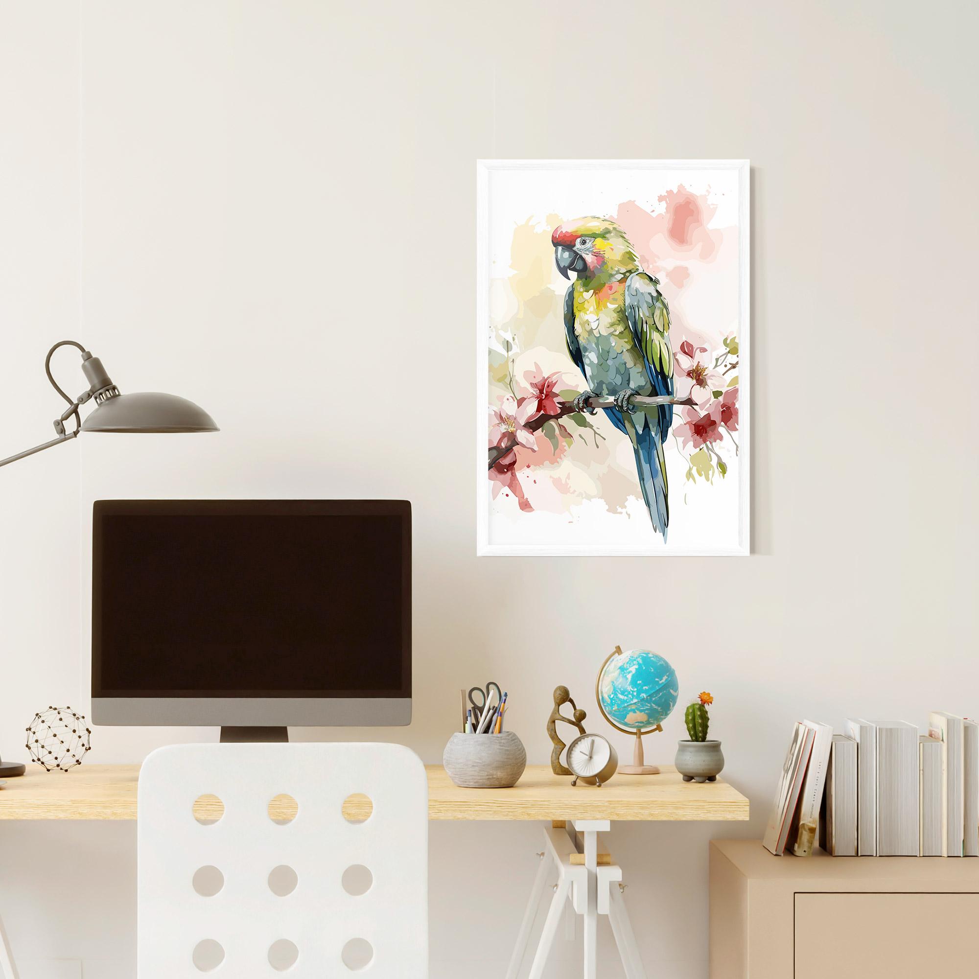 Plakat w Ramie Beautiful Parrot mockup 6
