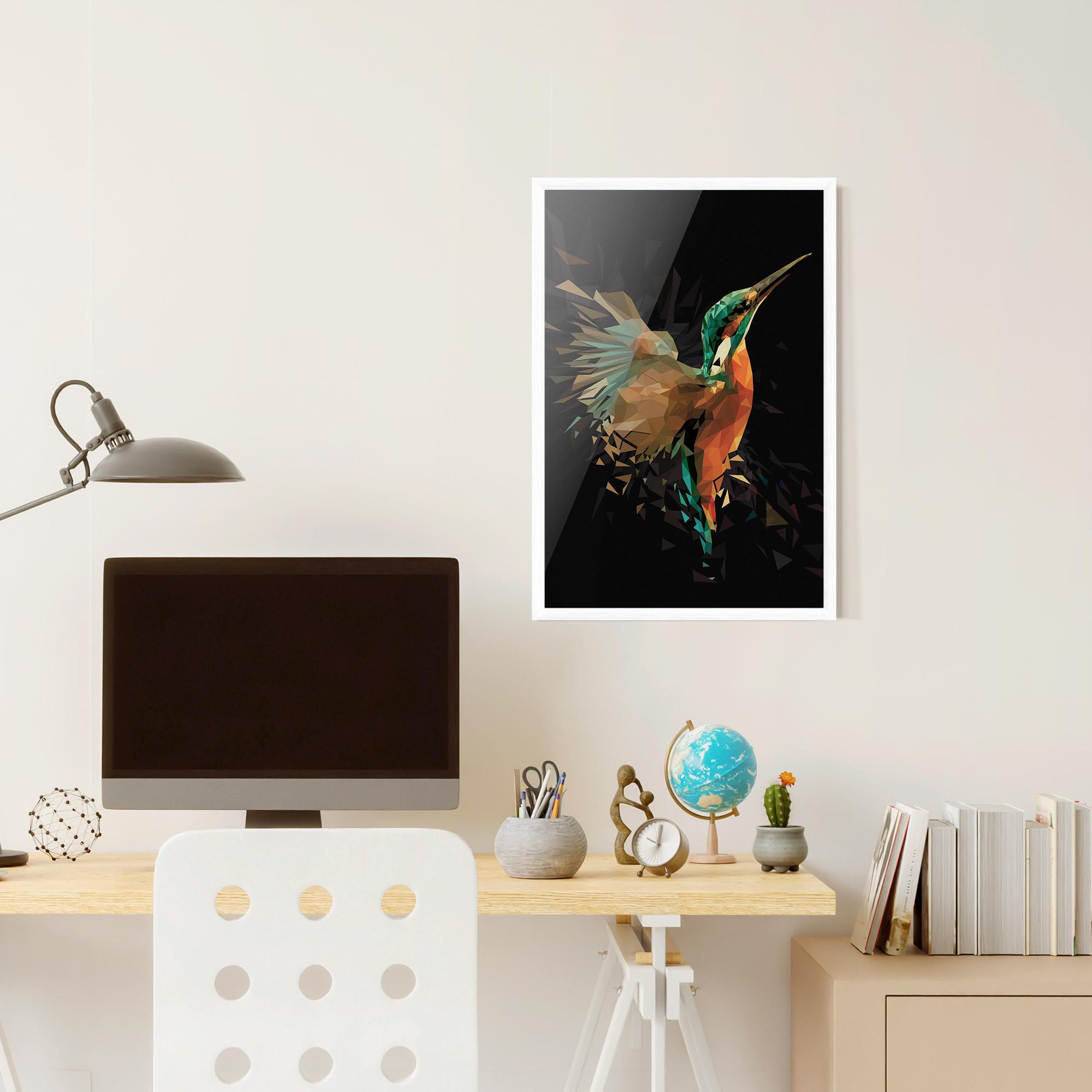 Plakat w Ramie Hummingbird Splash mockup 6