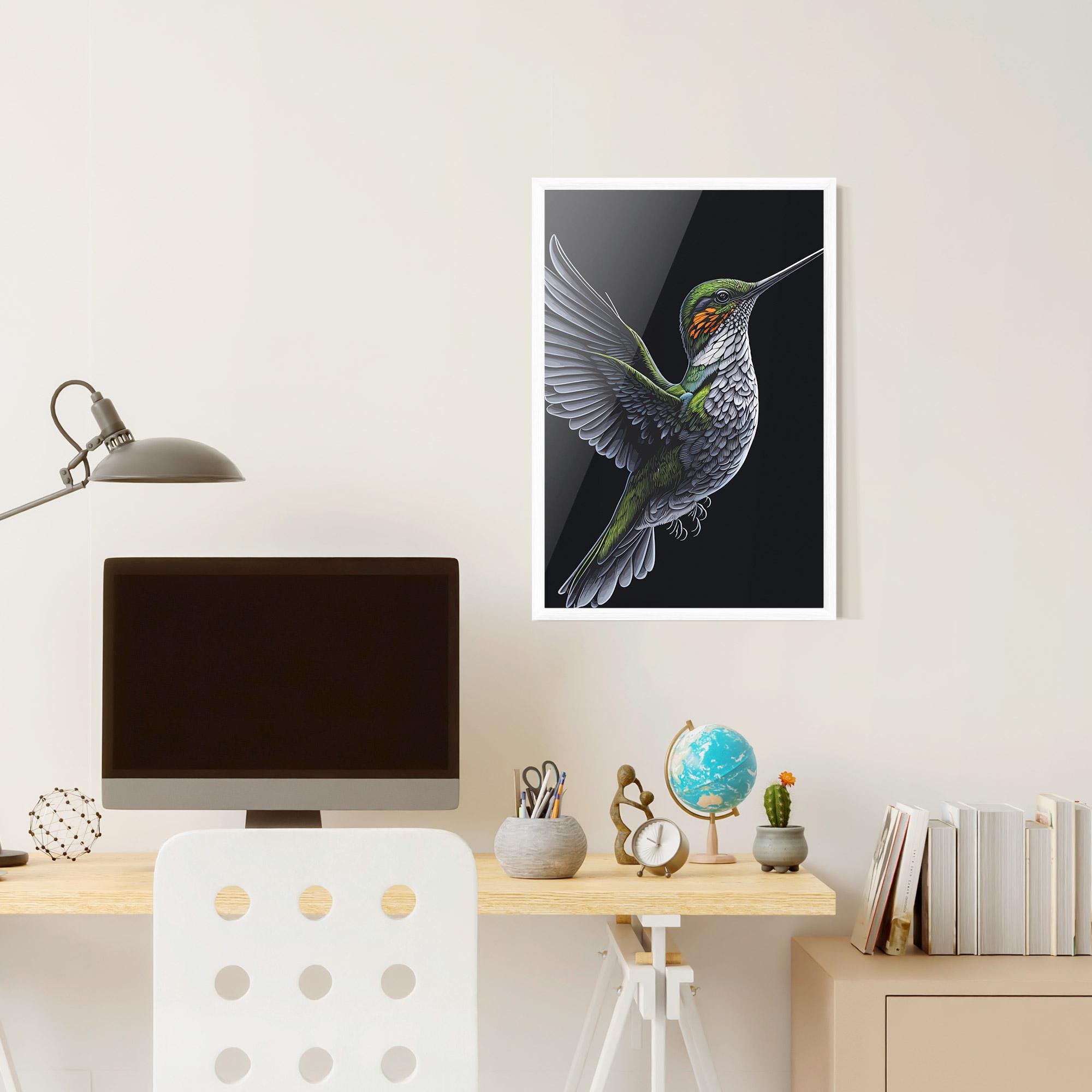 Plakat w Ramie Hummingbird mockup 6