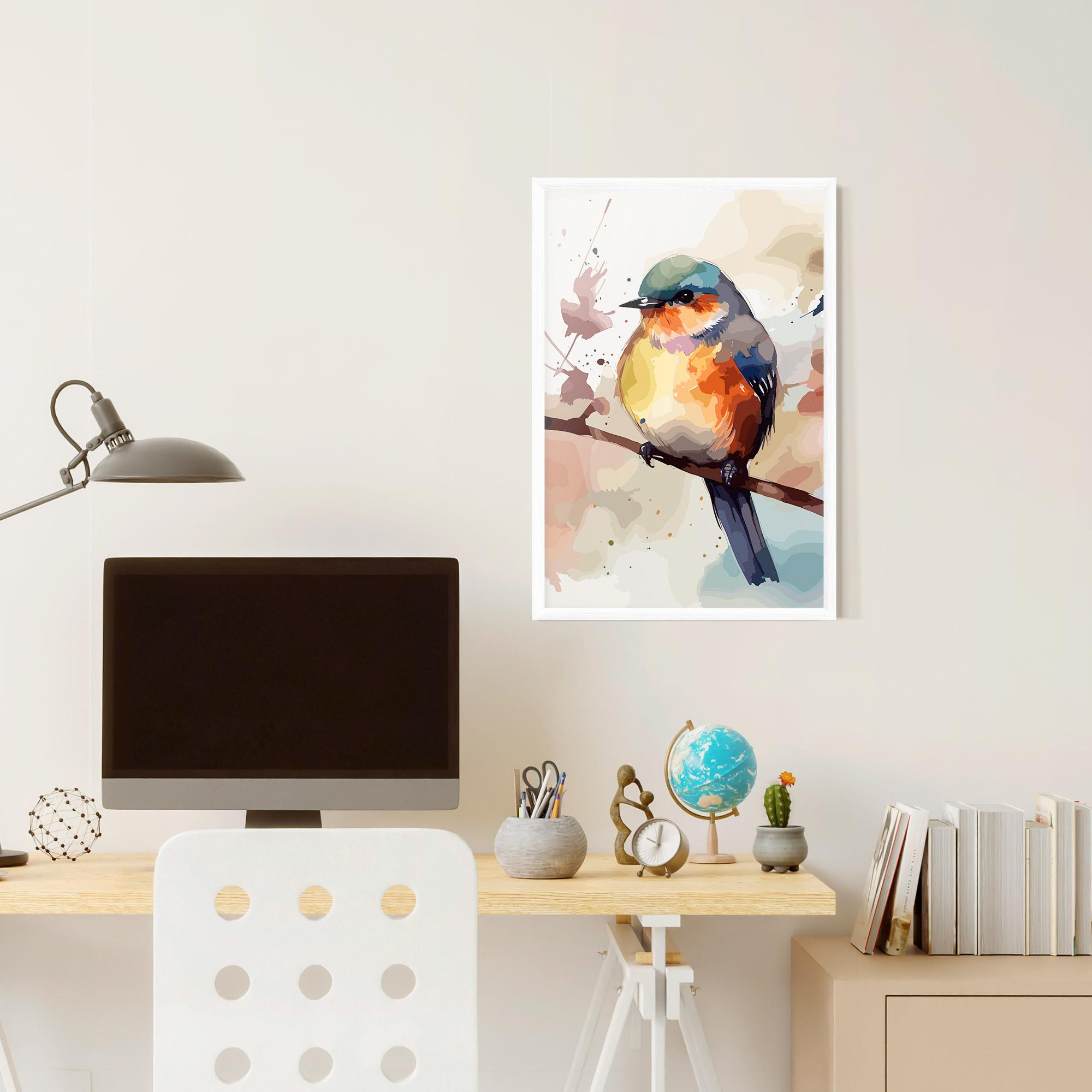 Plakat w Ramie Orange Purple Bird mockup 6