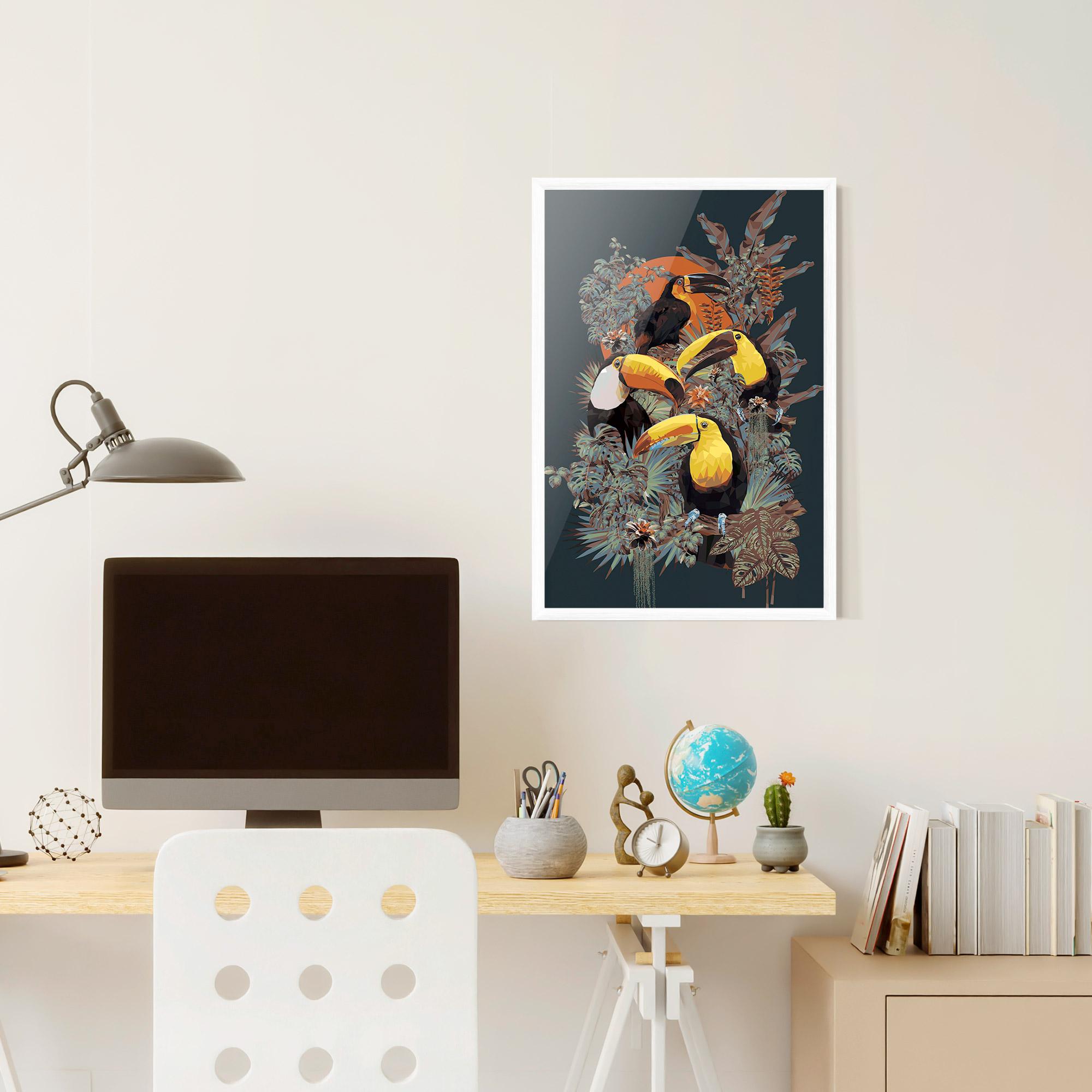 Plakat w Ramie Toucan Birds mockup 6