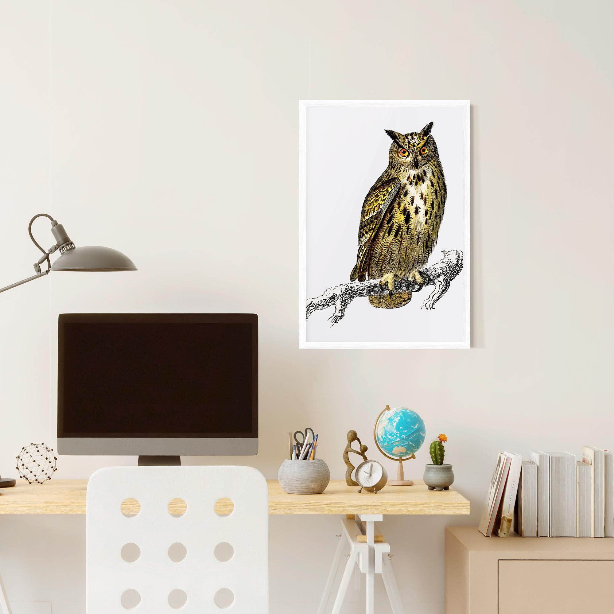 Plakat w Ramie Yellow Owl mockup 6