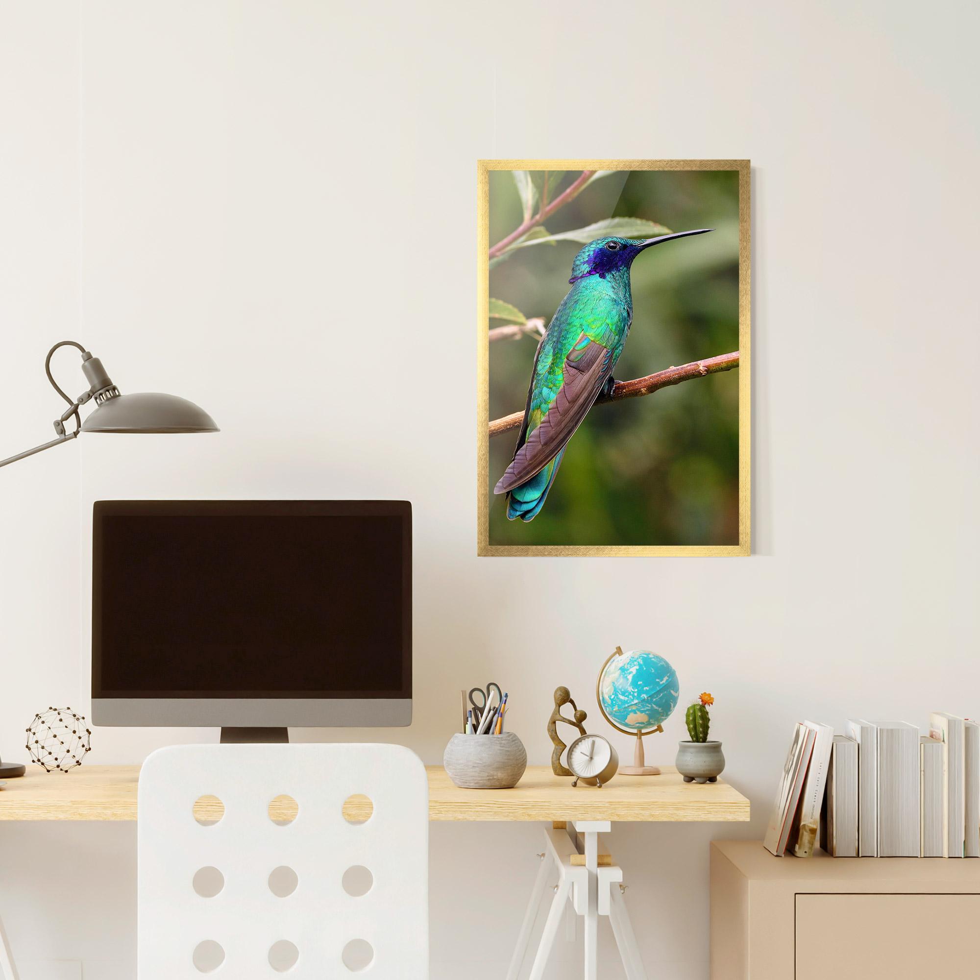 Plakat w Ramie Green Bird mockup 6