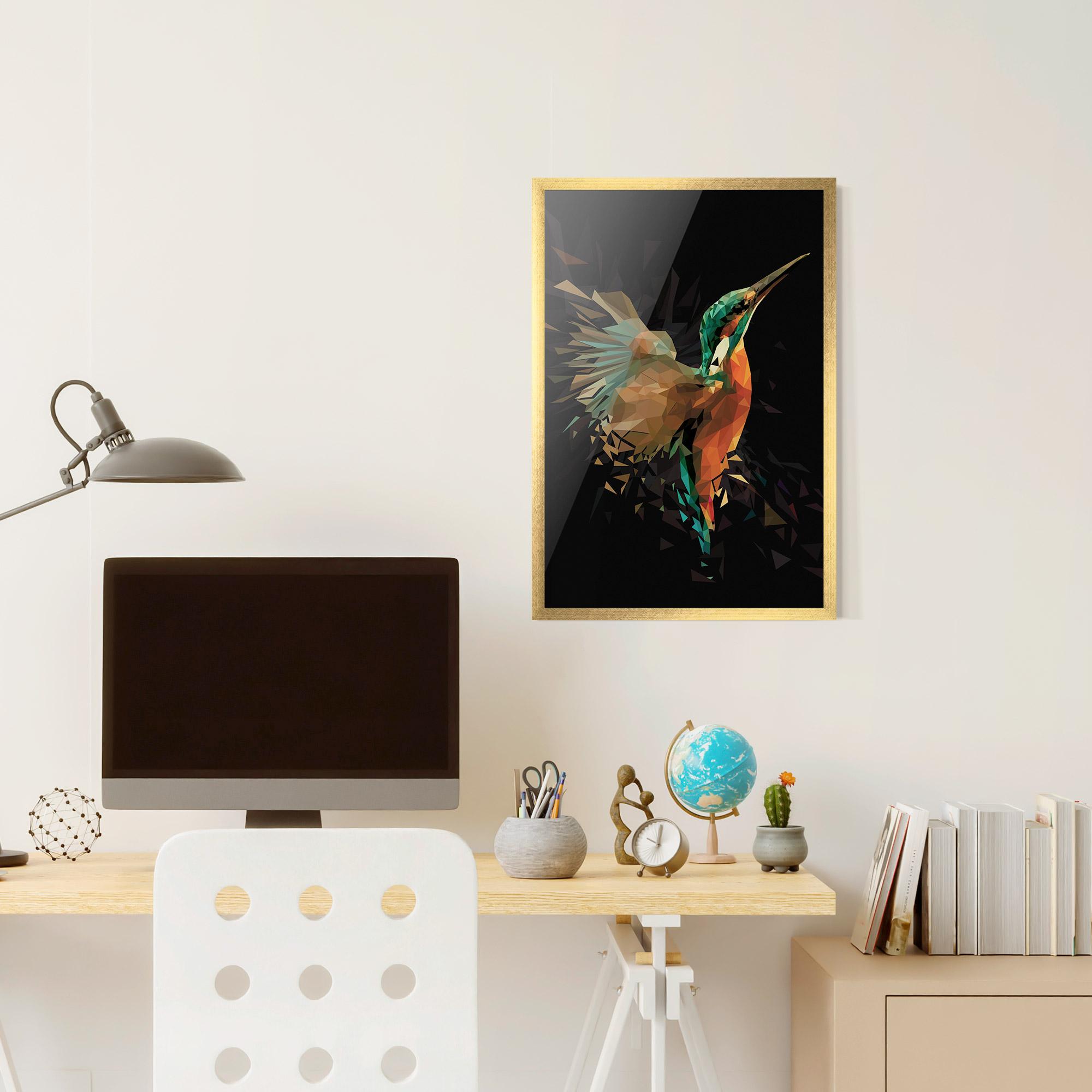 Plakat w Ramie Hummingbird Splash mockup 6