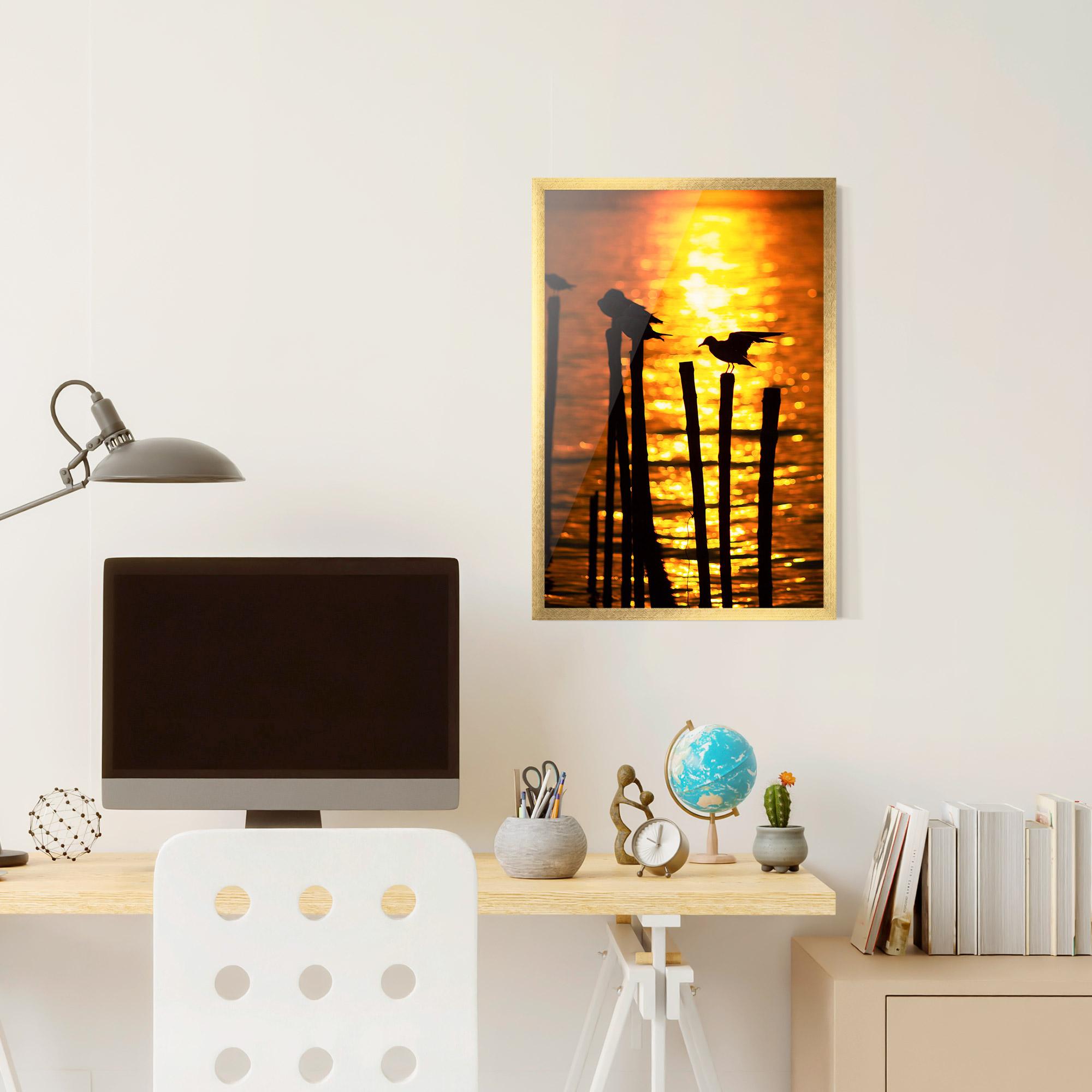 Plakat w Ramie Silhouettes Birds mockup 6