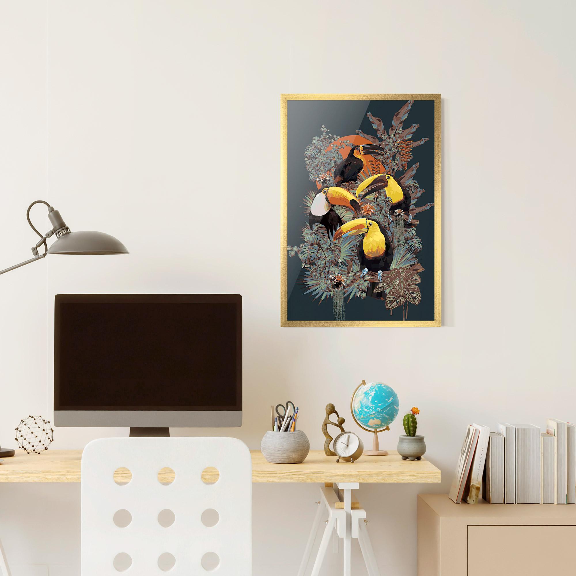 Plakat w Ramie Toucan Birds mockup 6