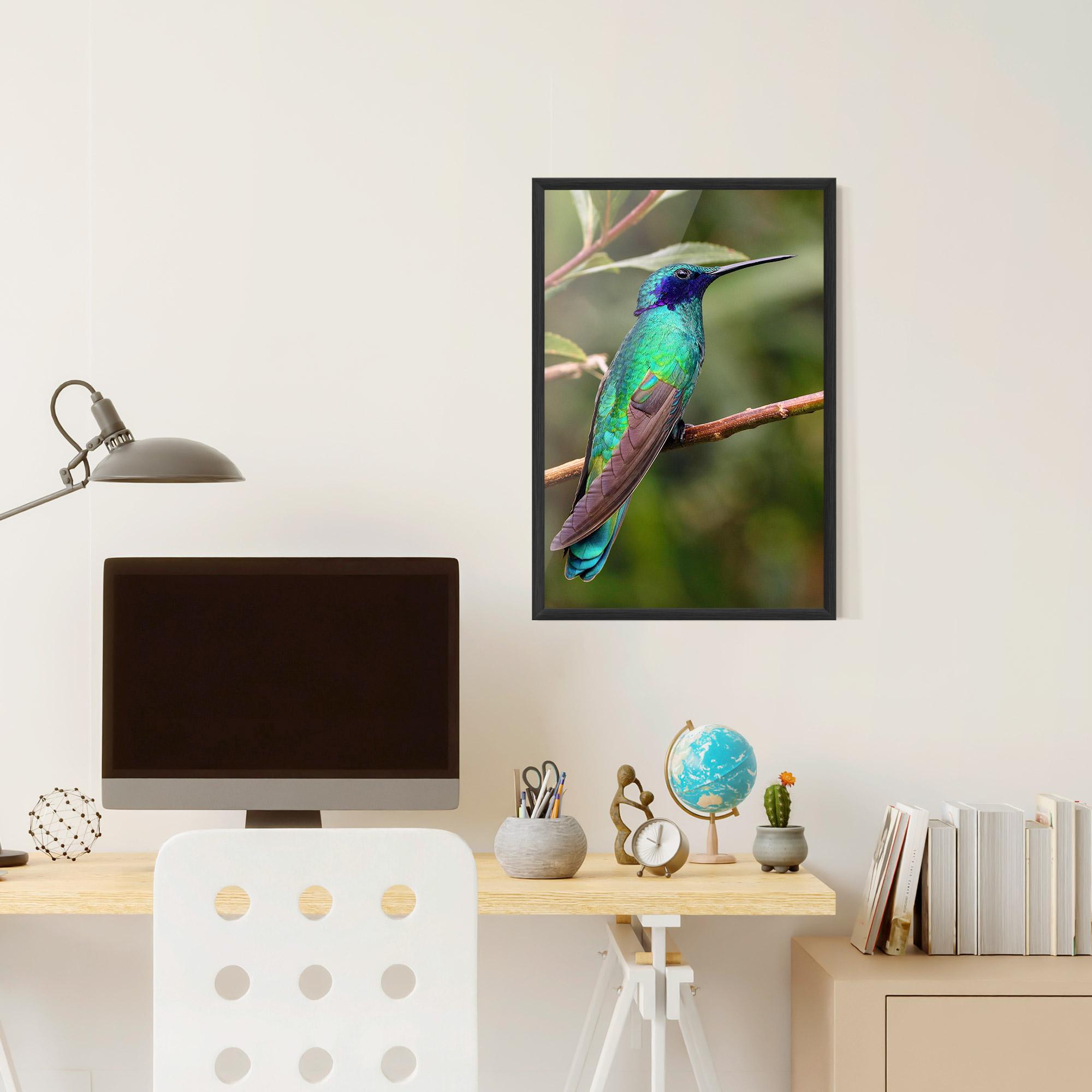 Plakat w Ramie Green Bird mockup 6