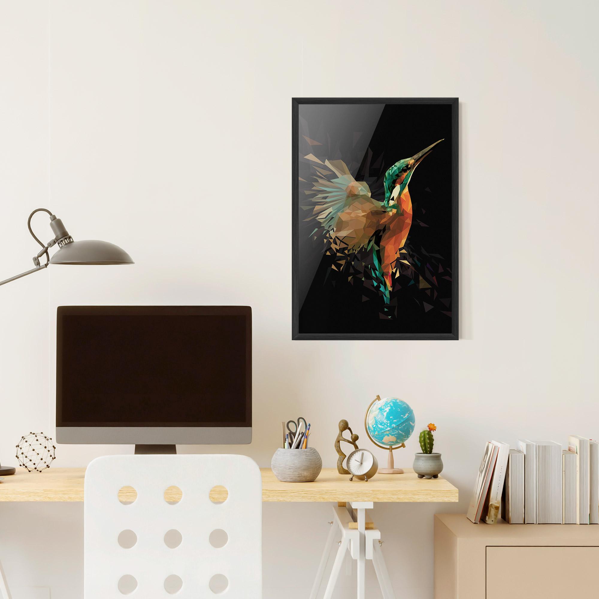 Plakat w Ramie Hummingbird Splash mockup 6