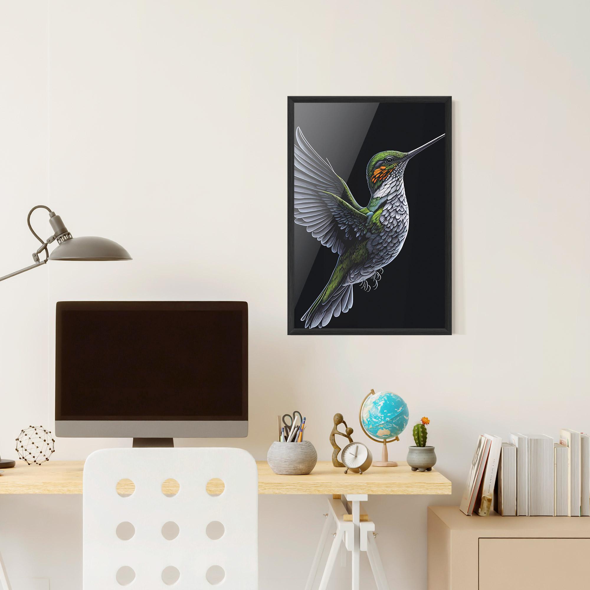 Plakat w Ramie Hummingbird mockup 6