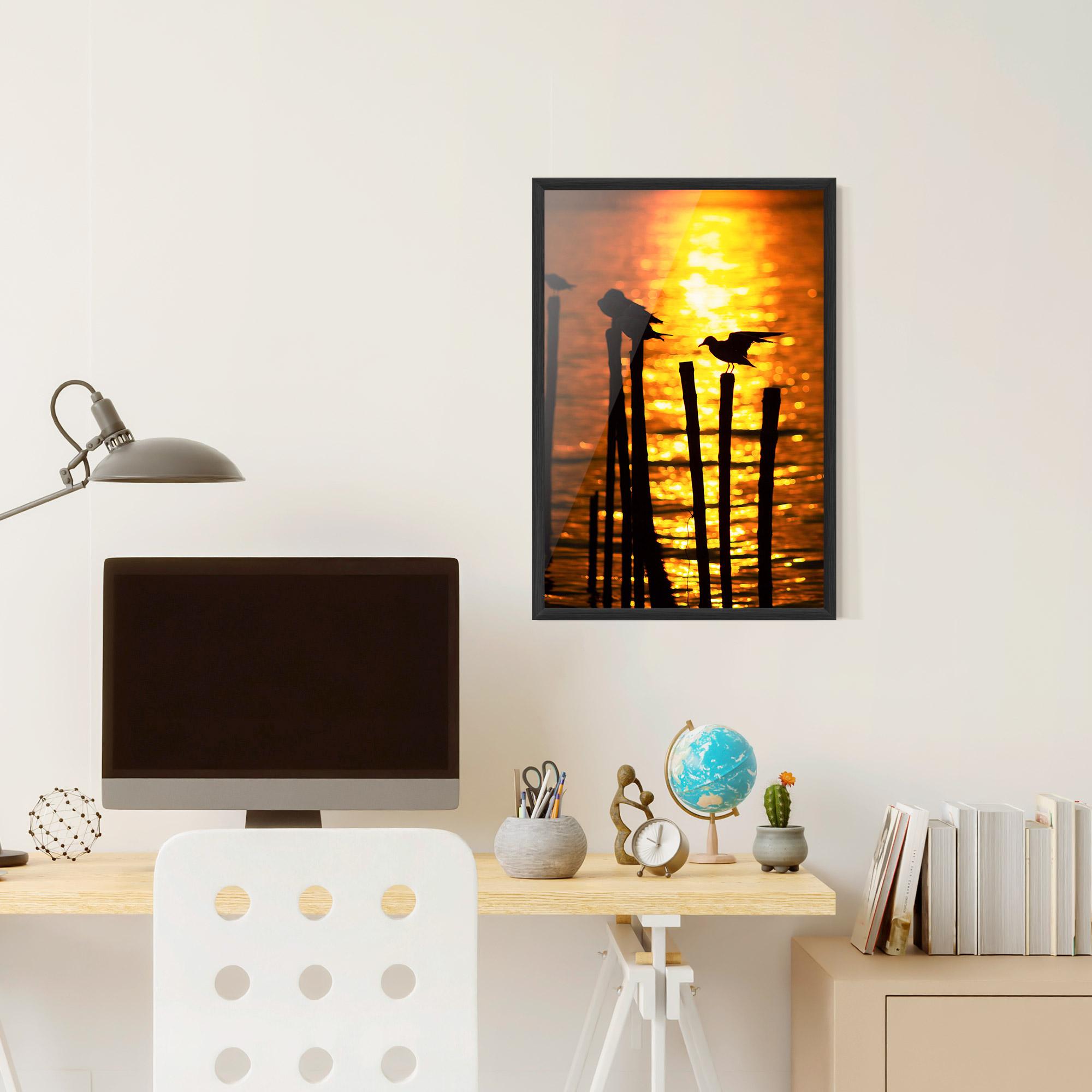 Plakat w Ramie Silhouettes Birds mockup 6