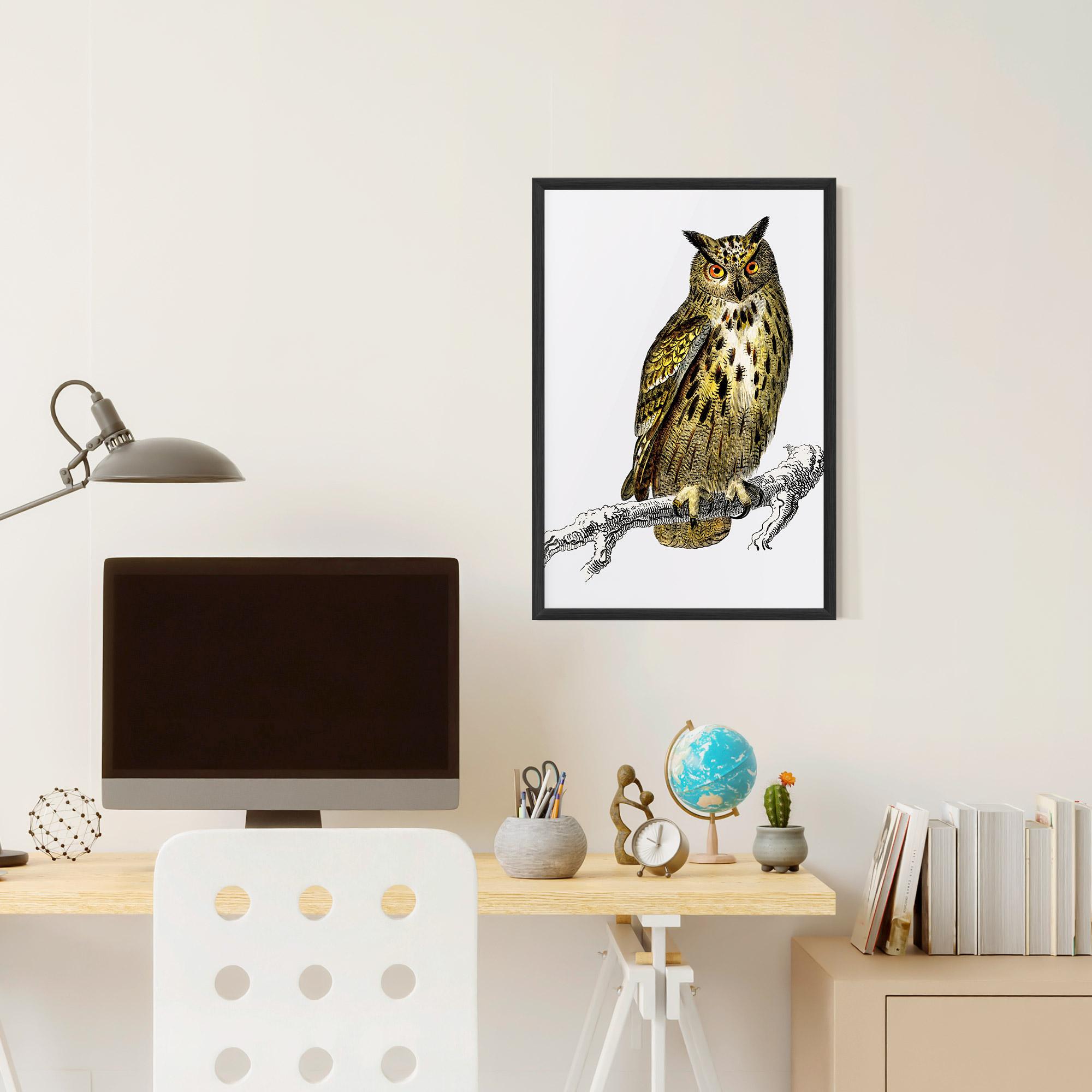 Plakat w Ramie Yellow Owl mockup 6