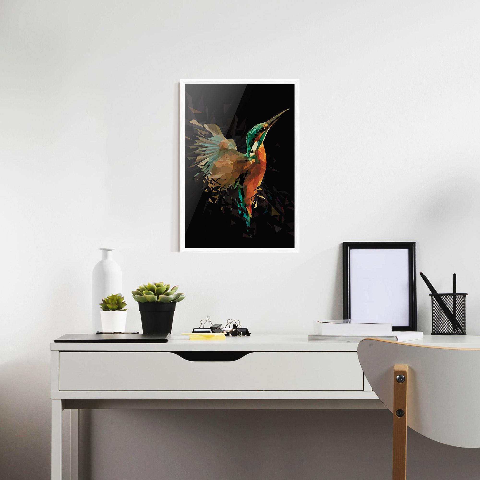 Plakat w Ramie Hummingbird Splash mockup 7