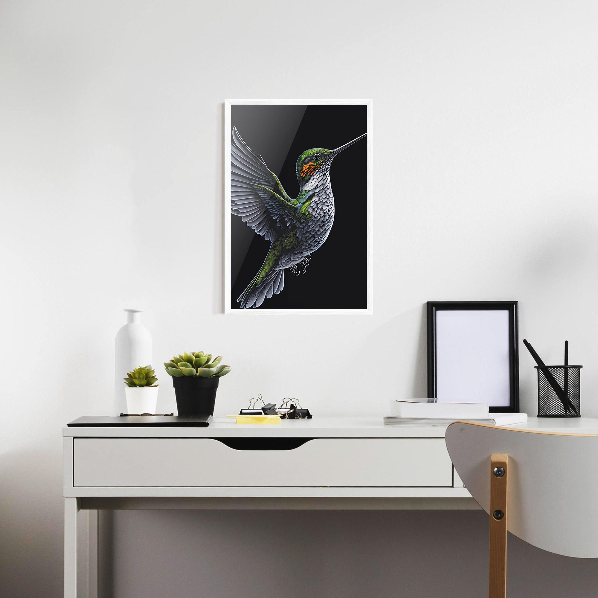 Plakat w Ramie Hummingbird mockup 7