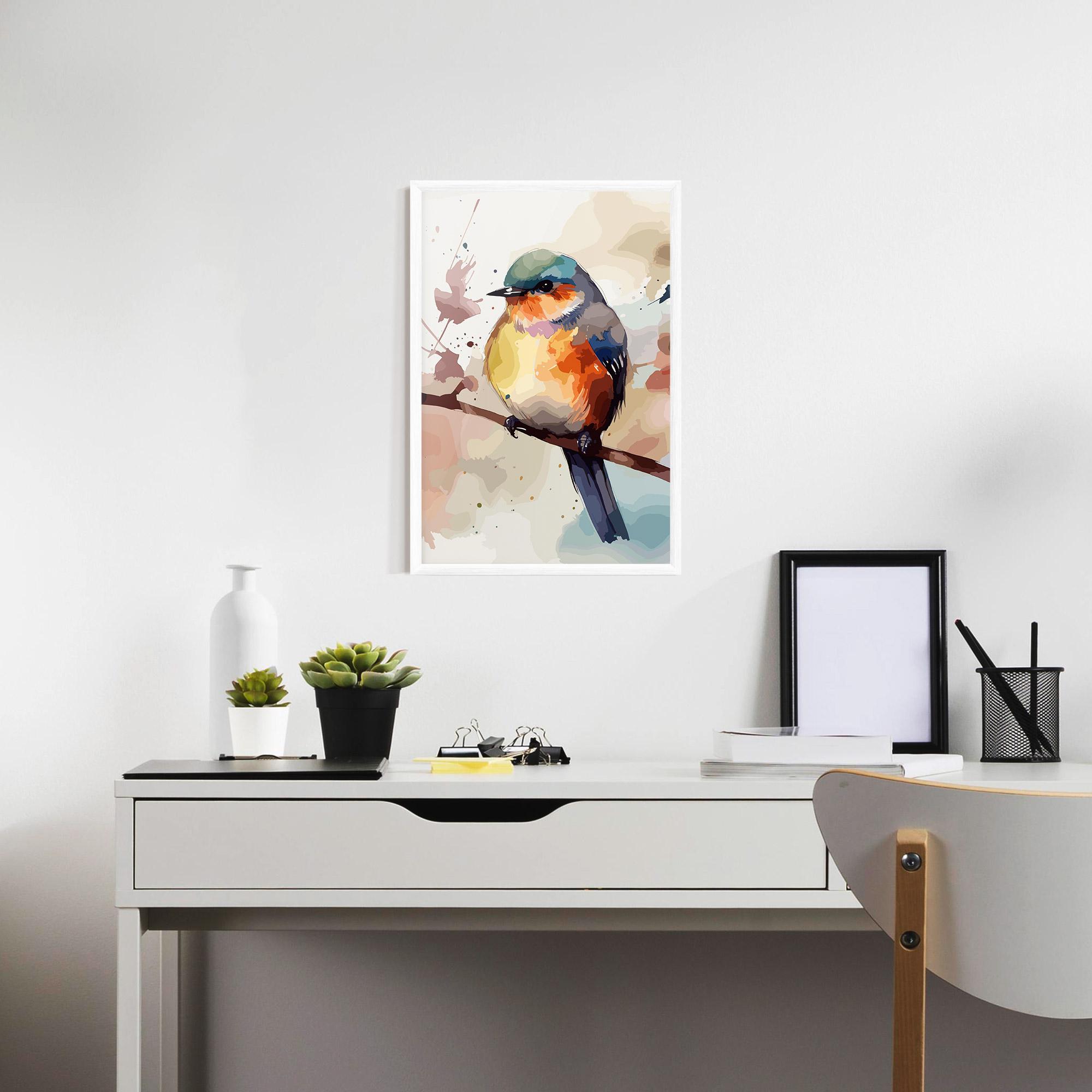 Plakat w Ramie Orange Purple Bird mockup 7