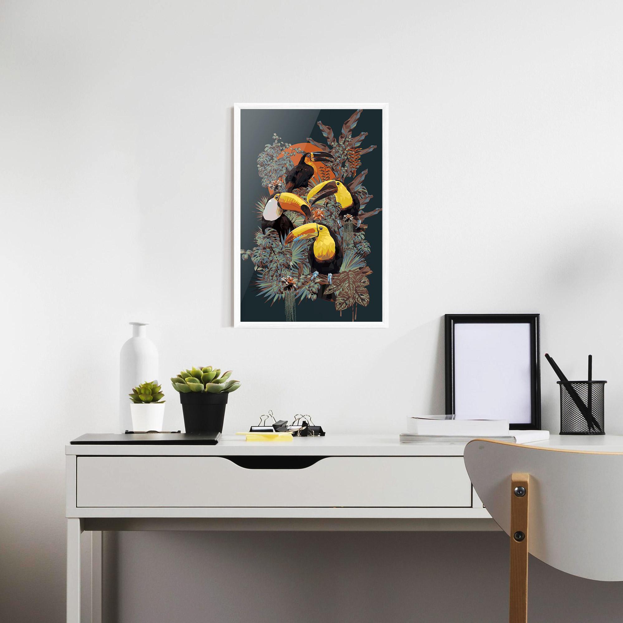 Plakat w Ramie Toucan Birds mockup 7