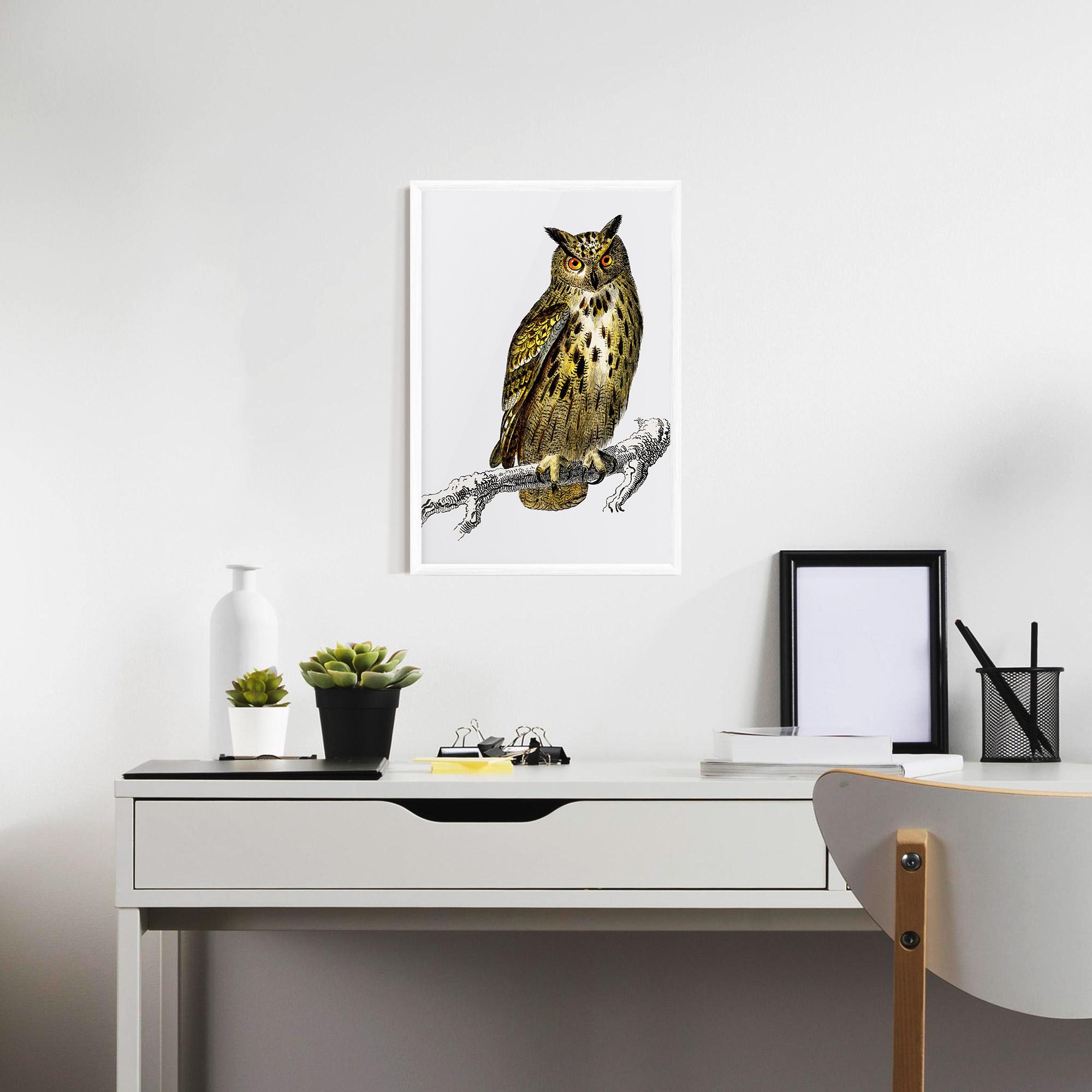 Plakat w Ramie Yellow Owl mockup 7