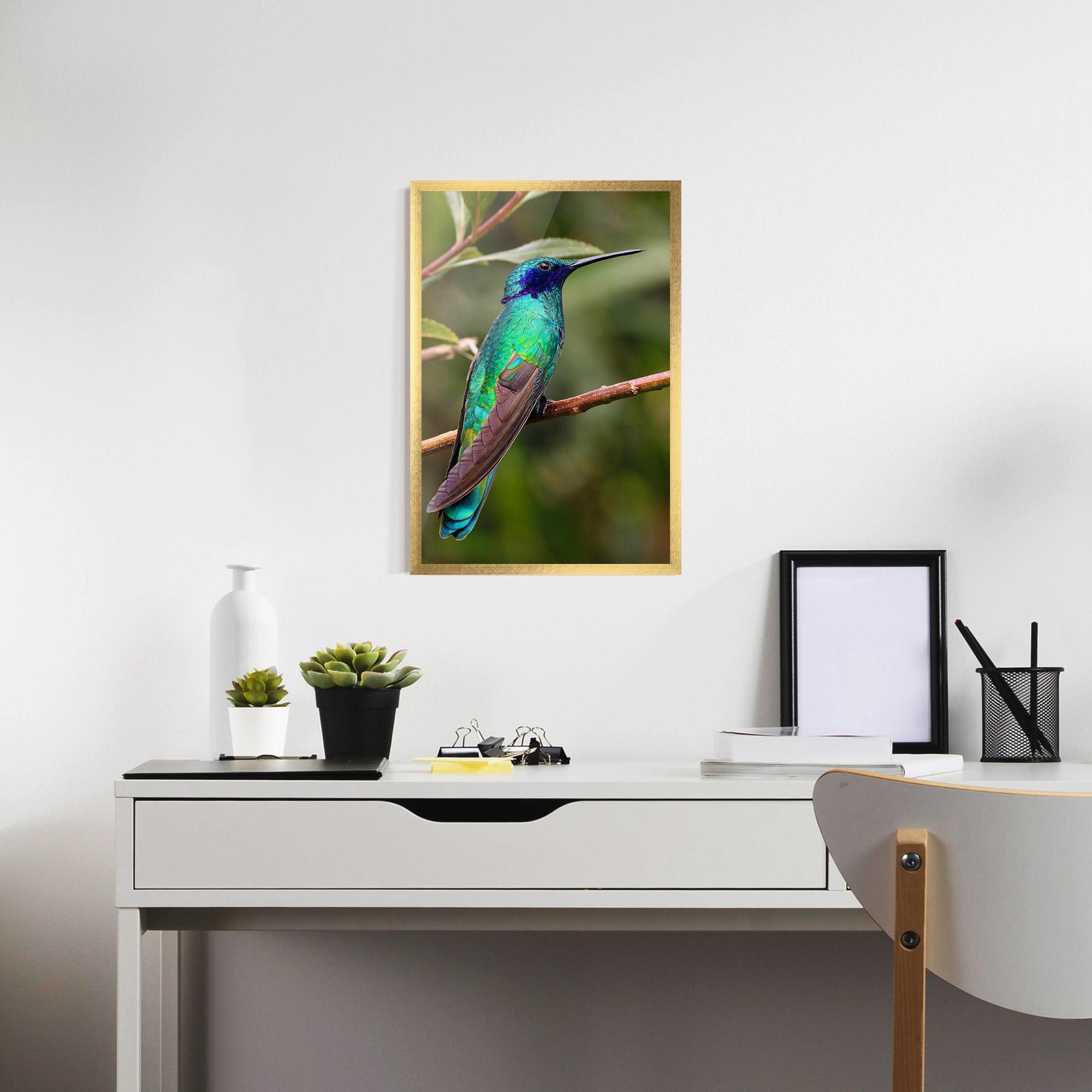 Plakat w Ramie Green Bird mockup 7