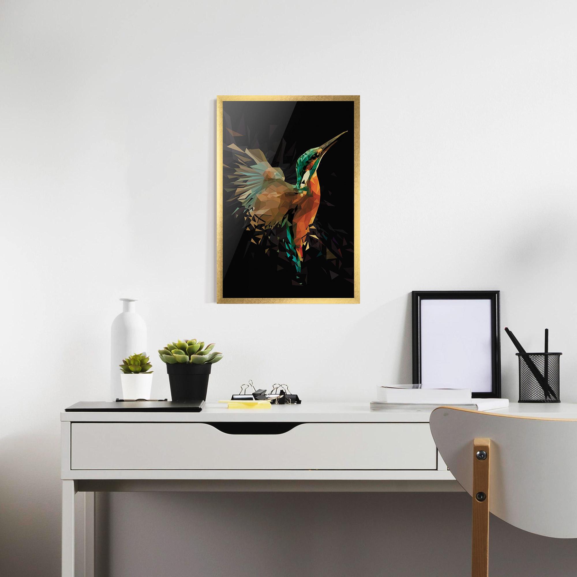Plakat w Ramie Hummingbird Splash mockup 7