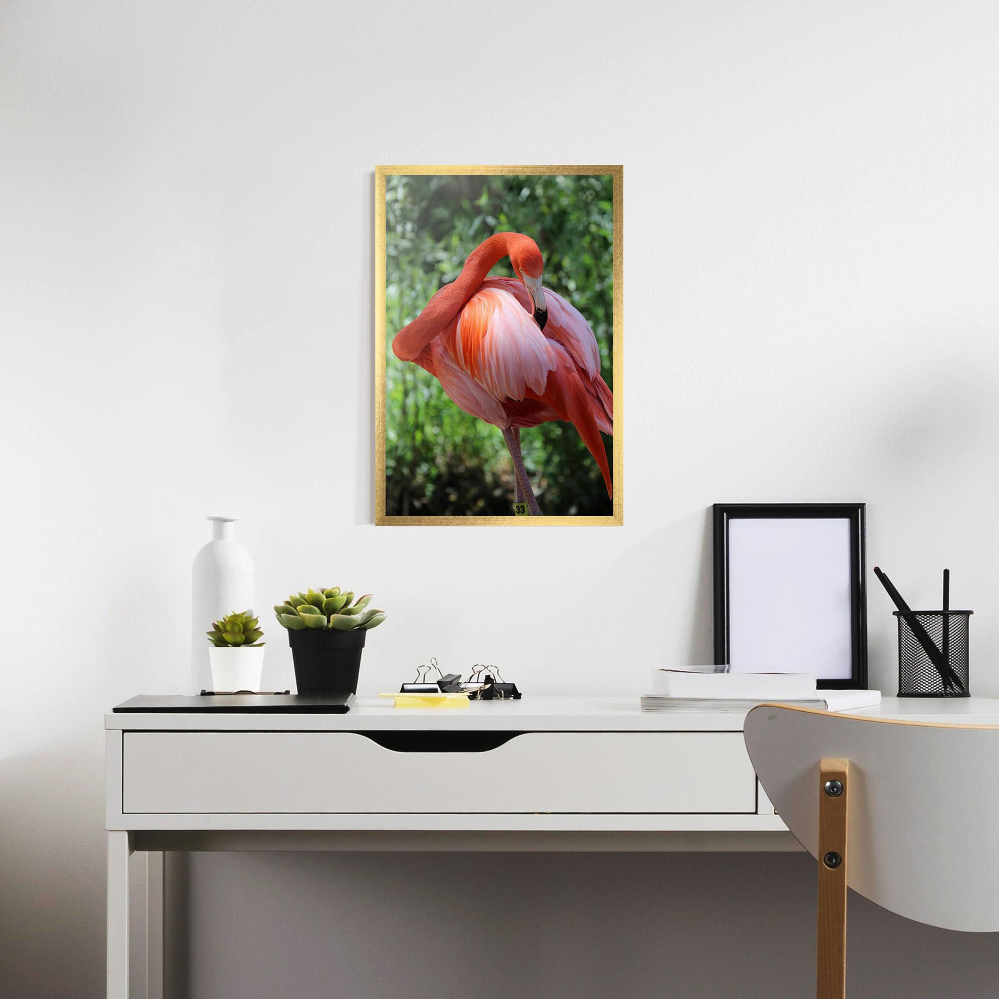 Plakat w Ramie Red Flamingo mockup 7
