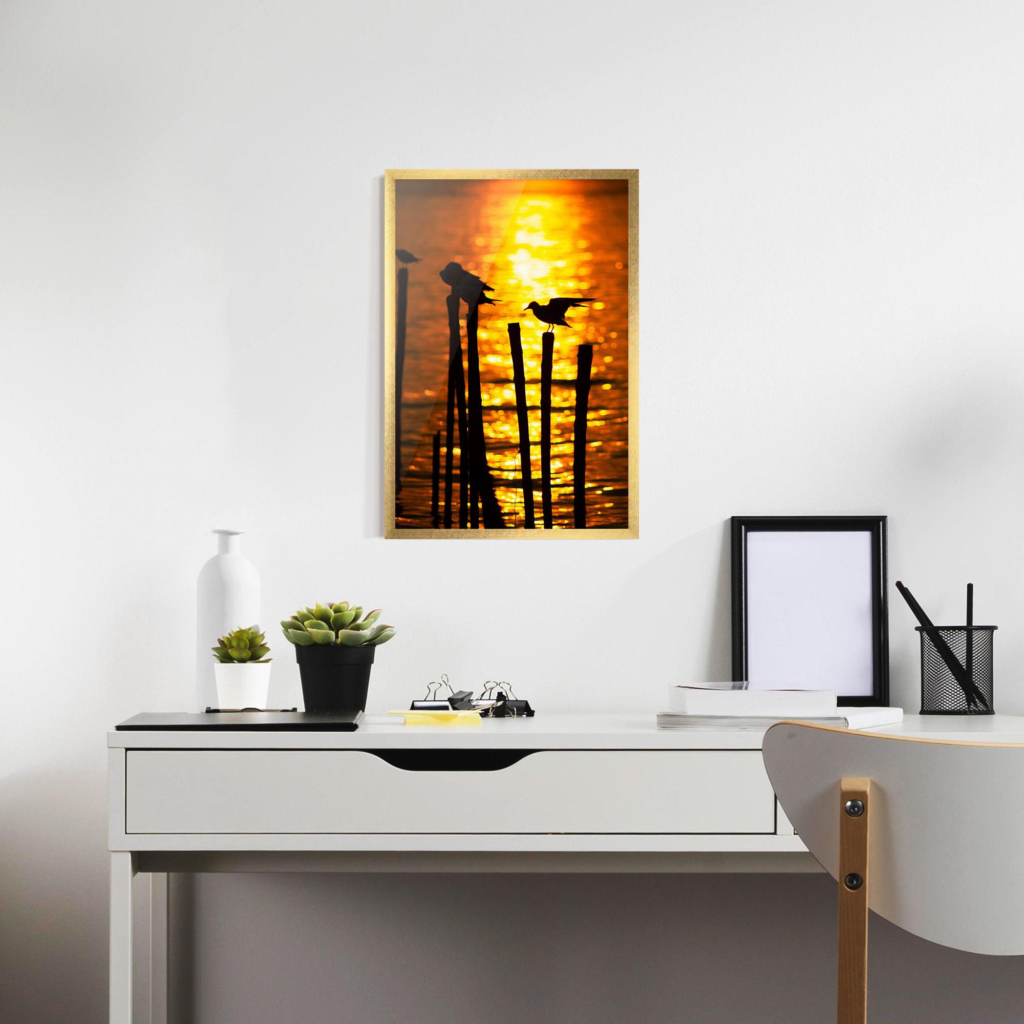 Plakat w Ramie Silhouettes Birds mockup 7