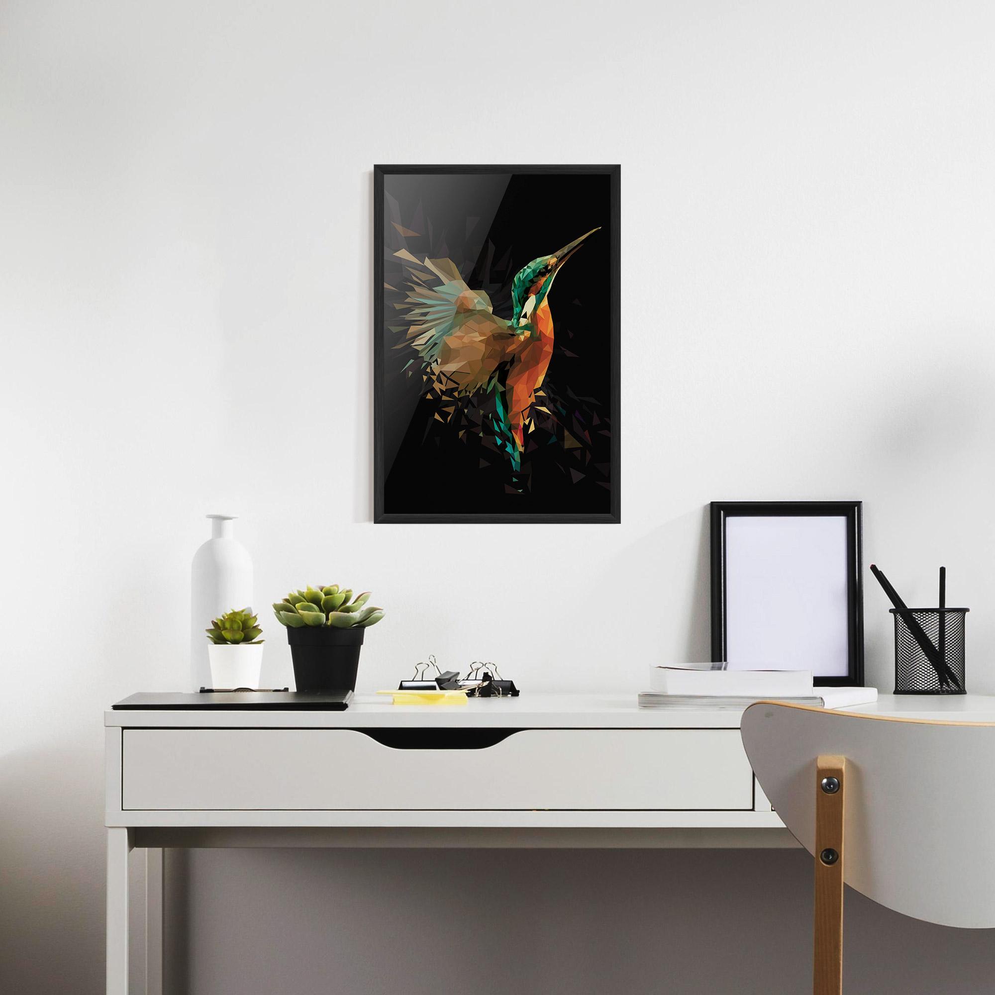 Plakat w Ramie Hummingbird Splash mockup 7