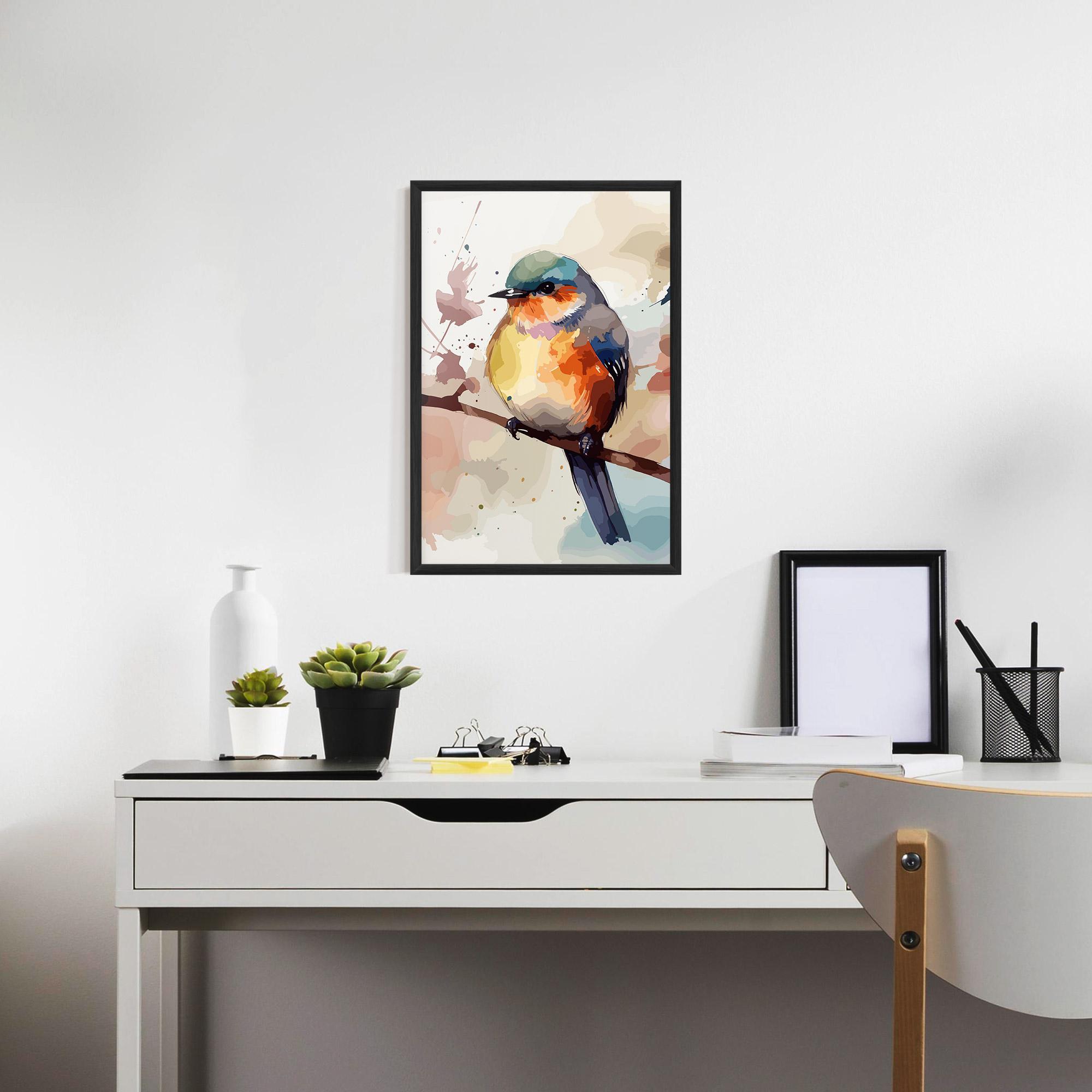Plakat w Ramie Orange Purple Bird mockup 7