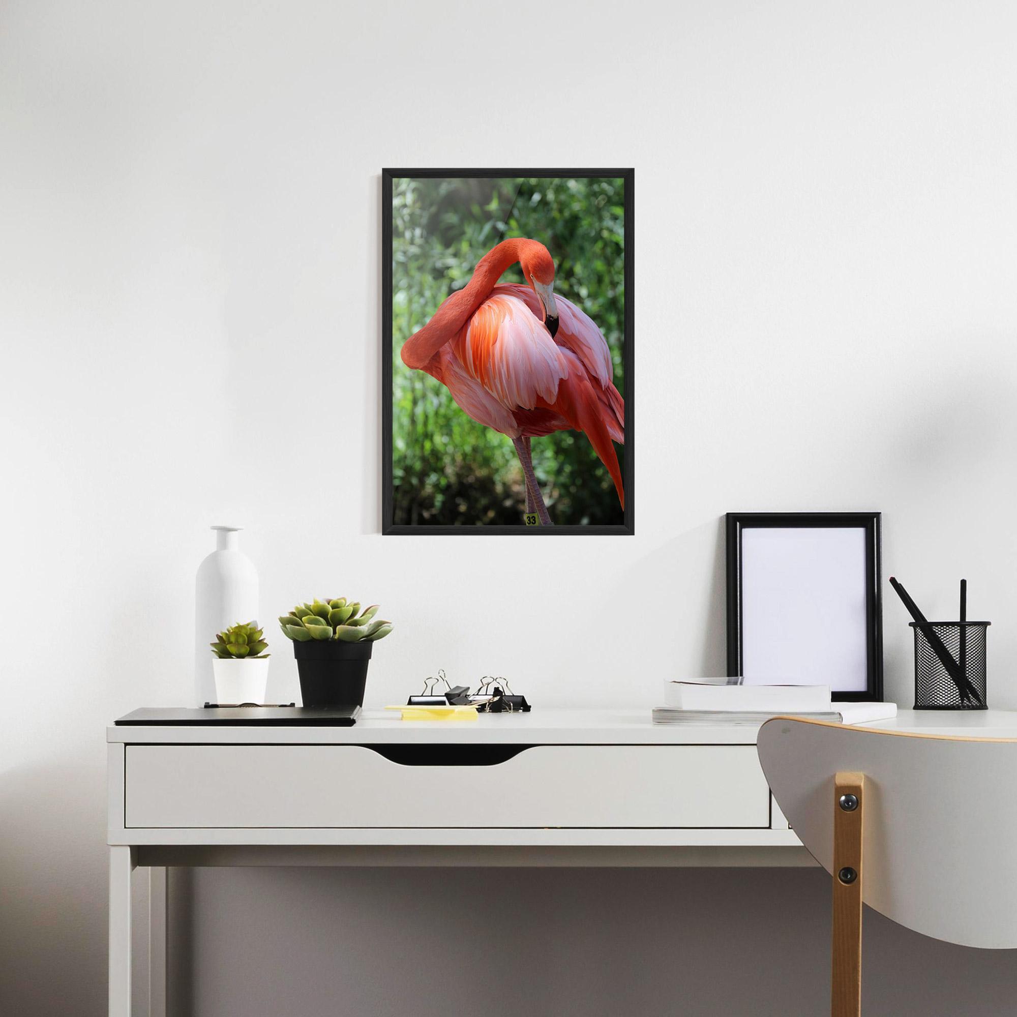 Plakat w Ramie Red Flamingo mockup 7
