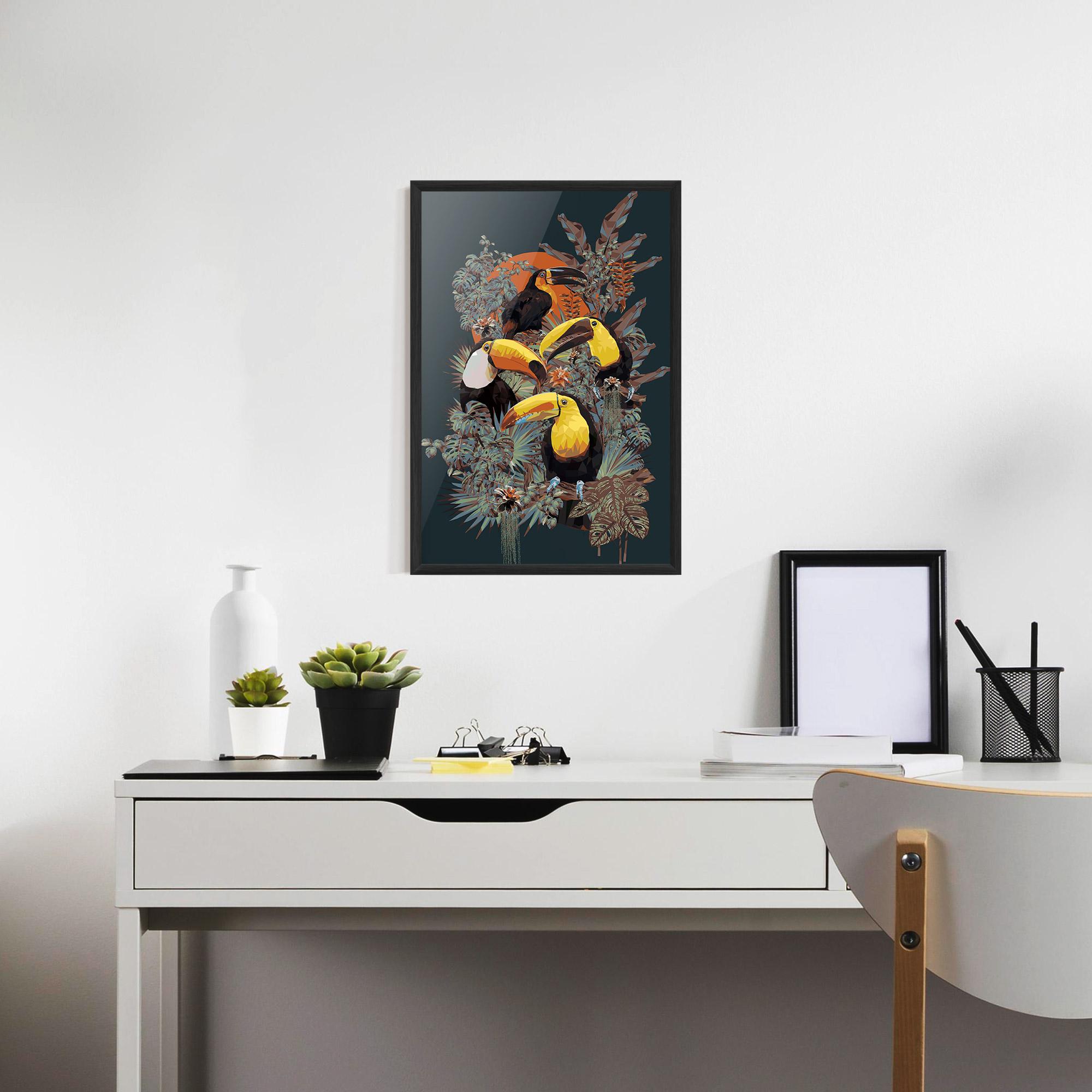 Plakat w Ramie Toucan Birds mockup 7