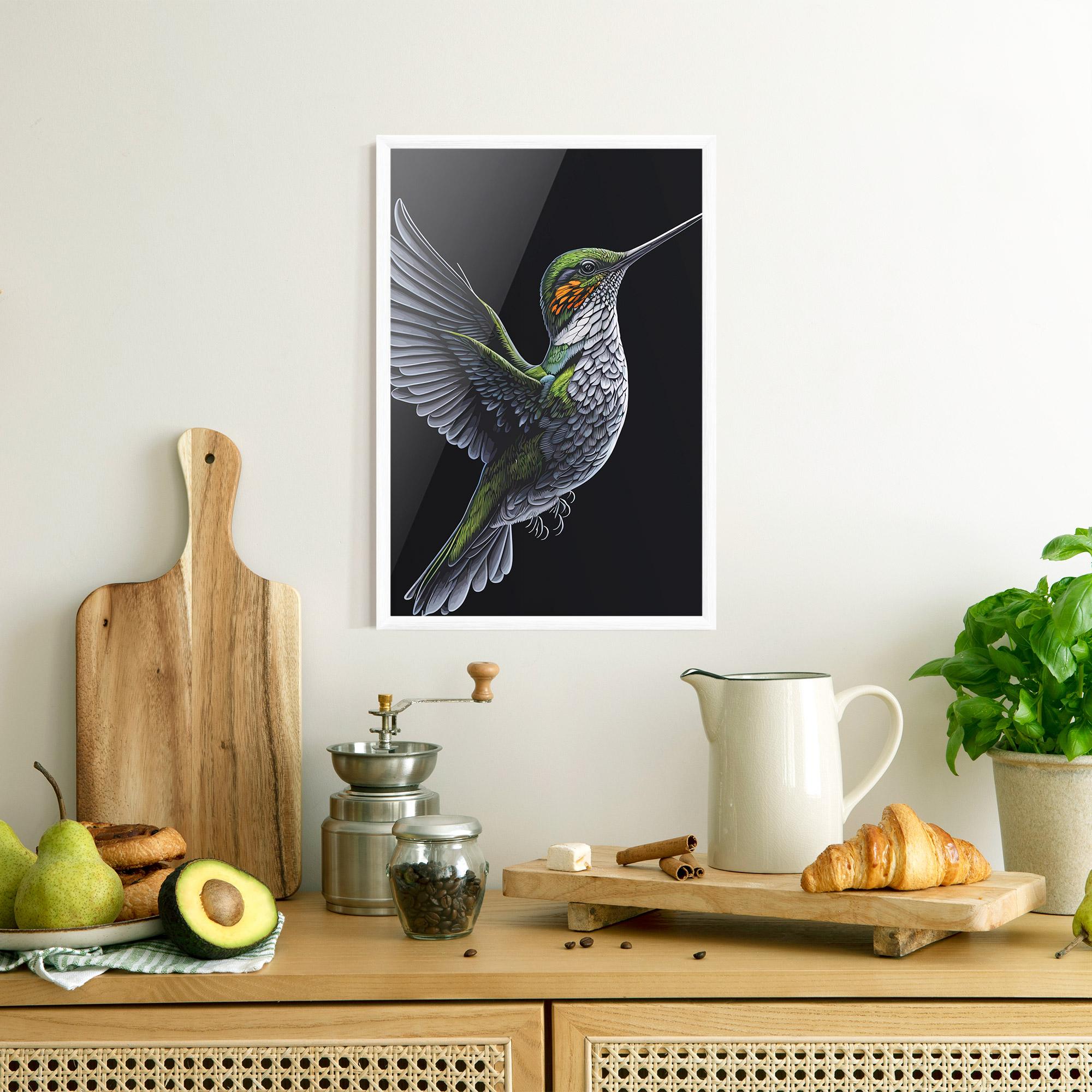 Plakat w Ramie Hummingbird mockup 8