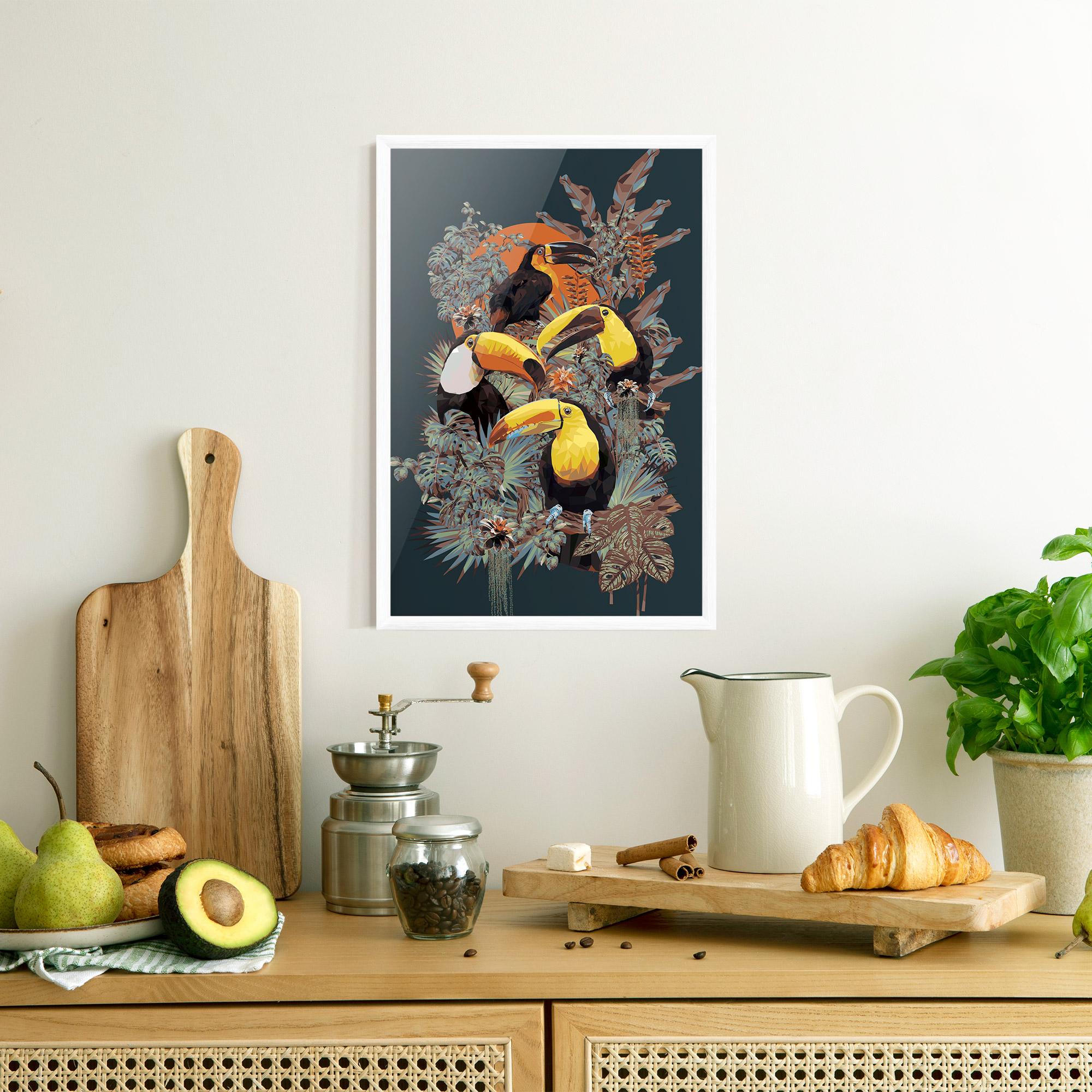 Plakat w Ramie Toucan Birds mockup 8