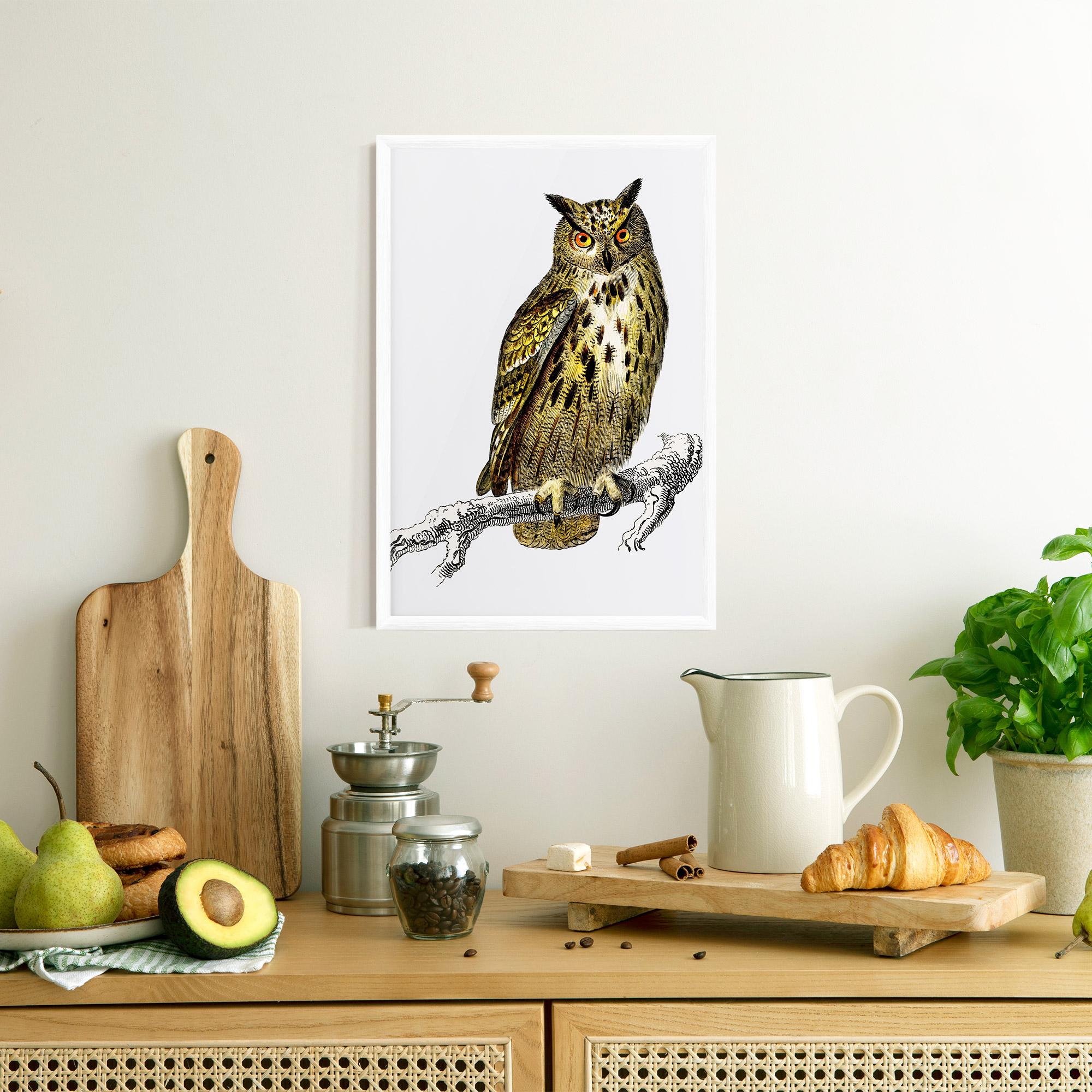Plakat w Ramie Yellow Owl mockup 8