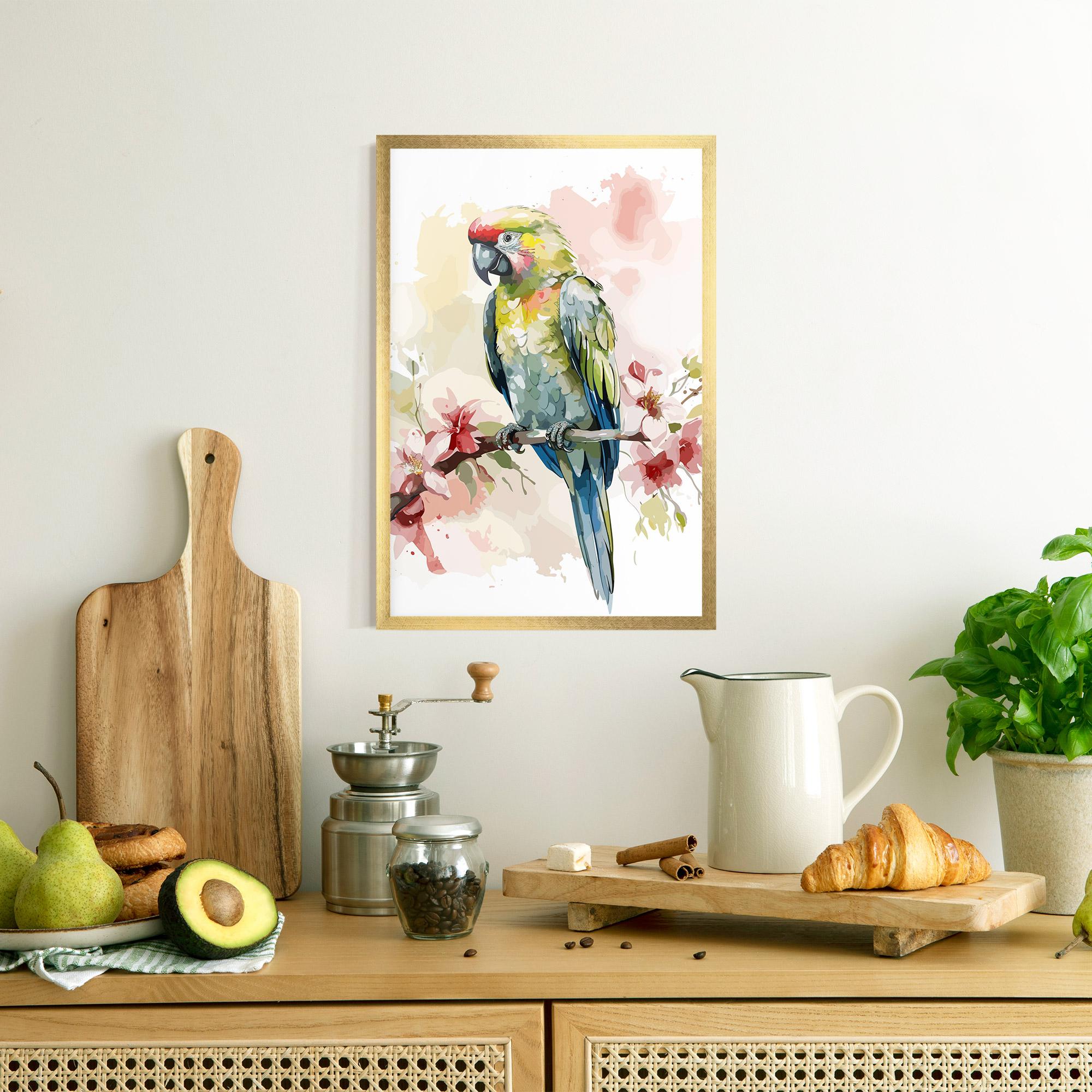 Plakat w Ramie Beautiful Parrot mockup 8