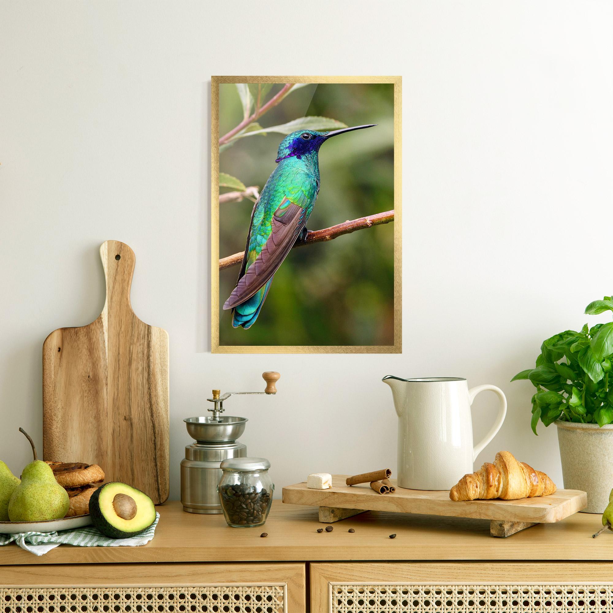 Plakat w Ramie Green Bird mockup 8